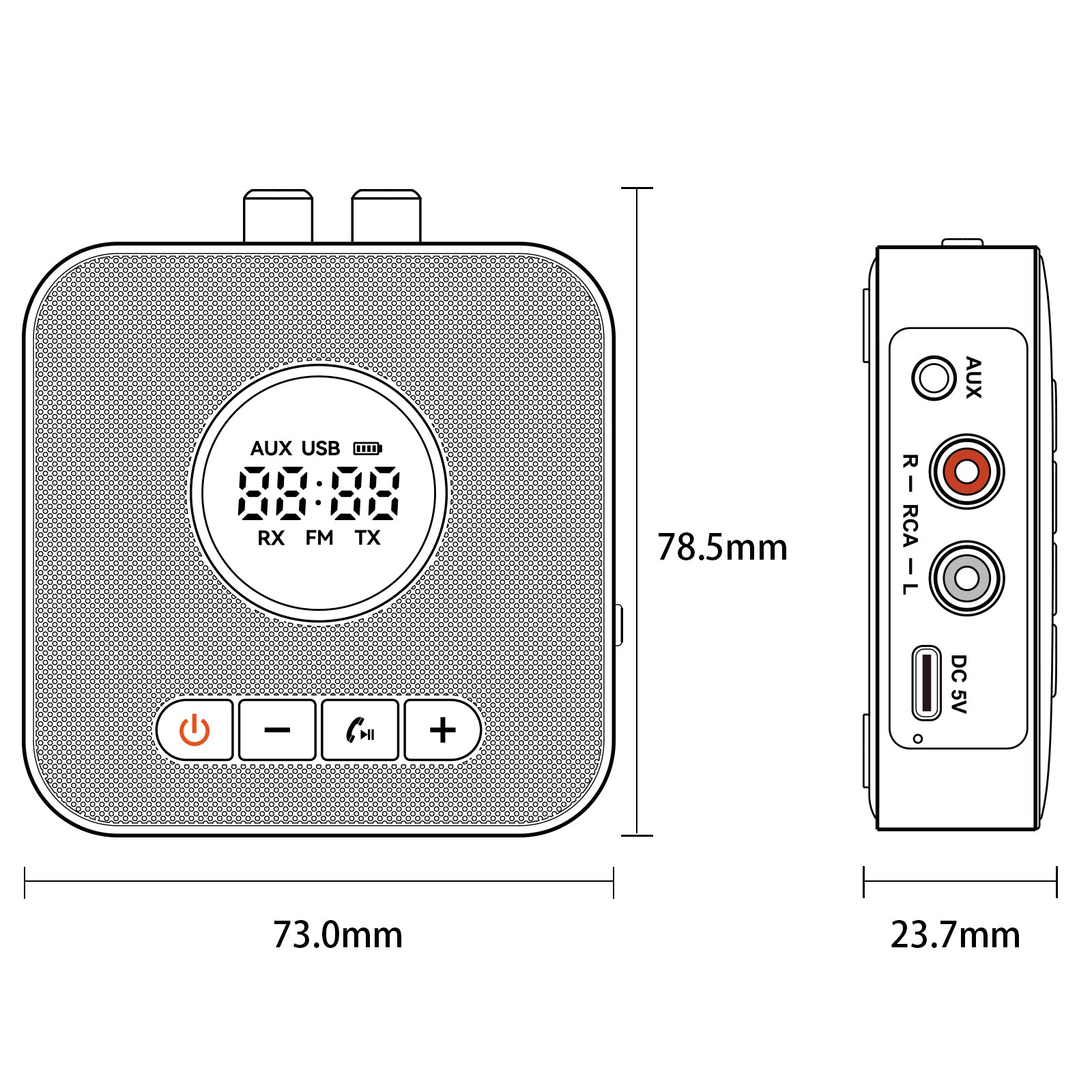 Adaptateur Audio récepteur Bluetooth 5.4, transmetteur FM, disque U sans perte, un à deux