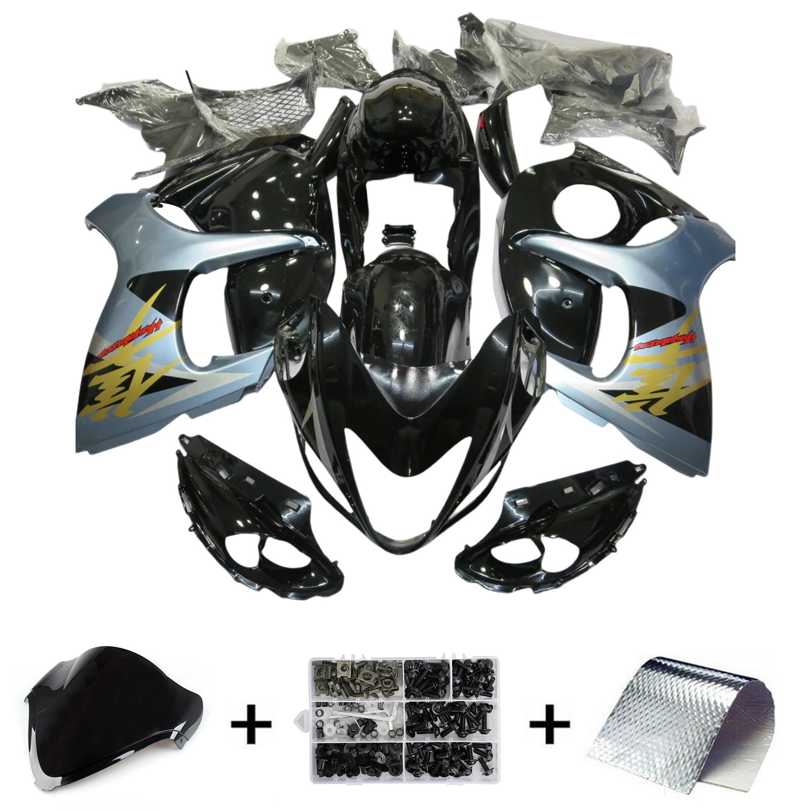 Kit de carénage d'injection Suzuki Hayabusa GSX1300R 2008-2020, carrosserie en plastique ABS