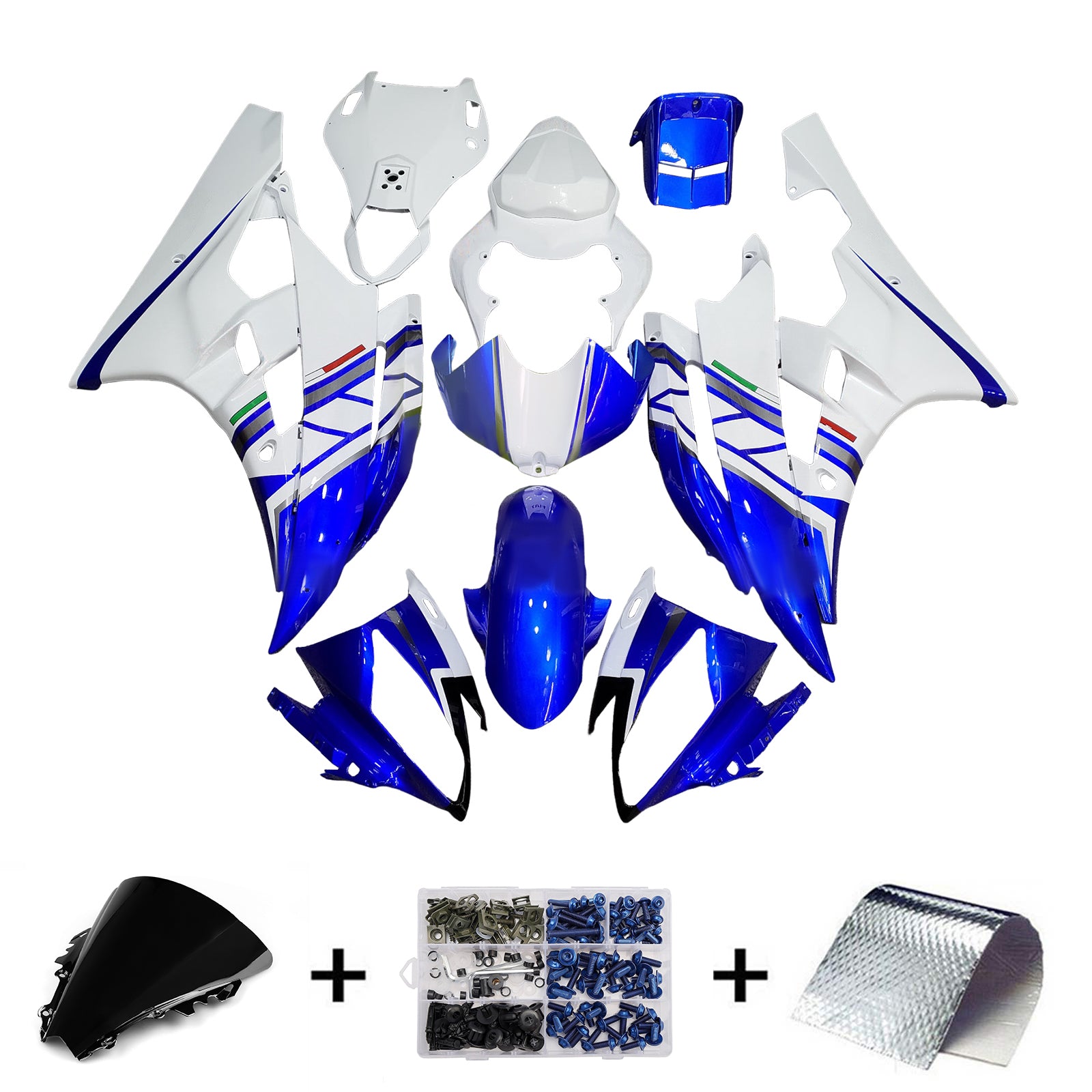 Kit de carénage d'injection carrosserie plastique ABS pour Yamaha YZFR6 YZF-R6 2006-2007
