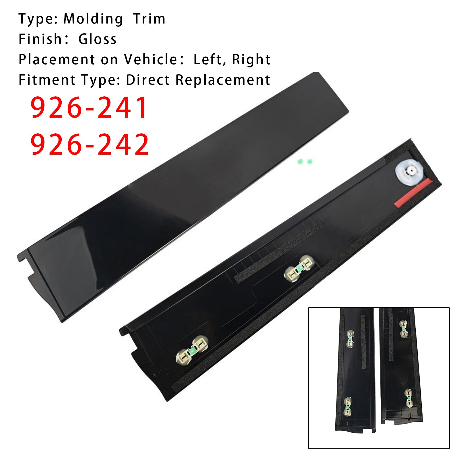 Left+Right Door B Pillar Trim For Chevy Tahoe GMC Yukon Suburban 2015-2020