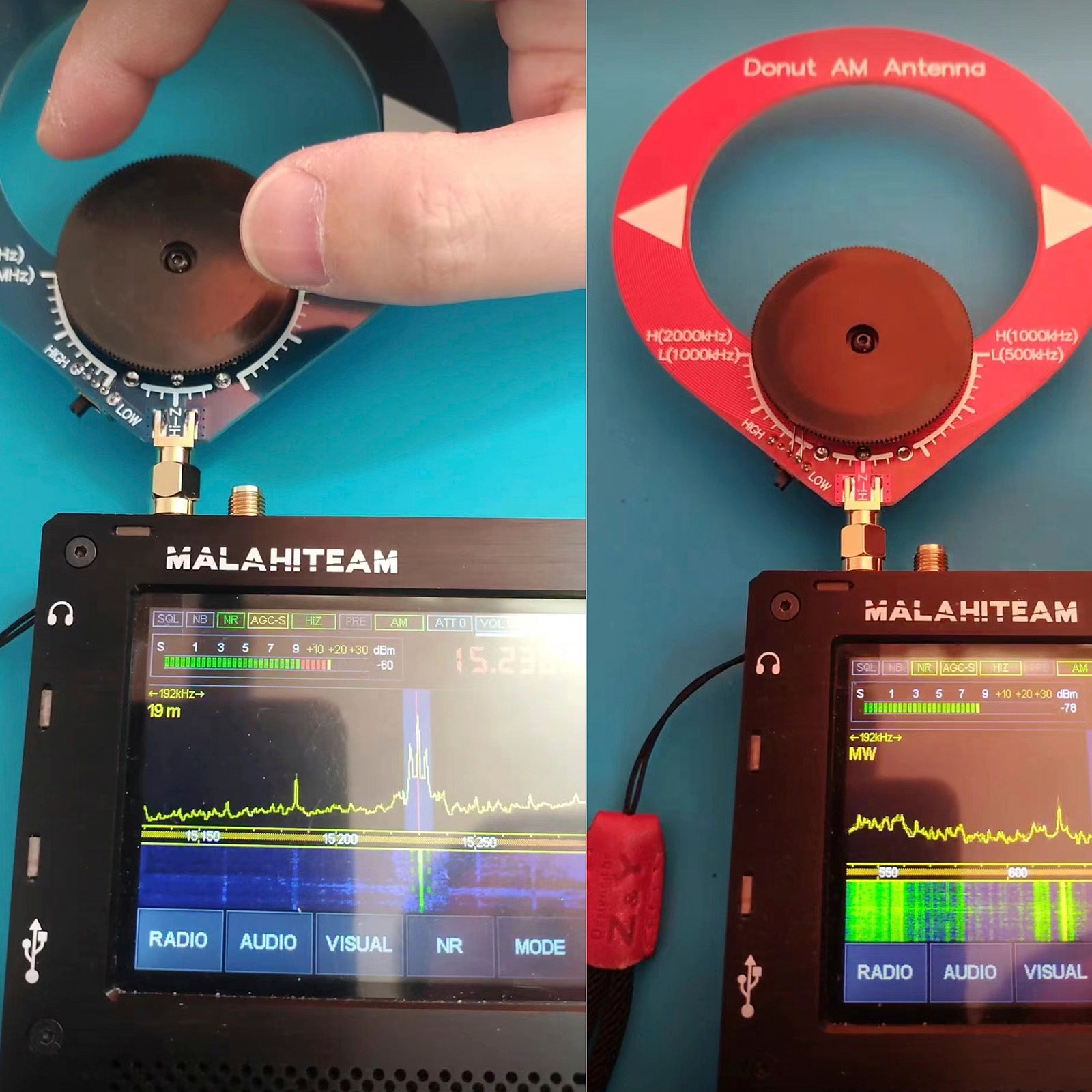 Donut AM MW/SW HF-antenne Mini-loopantenne voor Malahiteam DSP DSP2-ontvanger