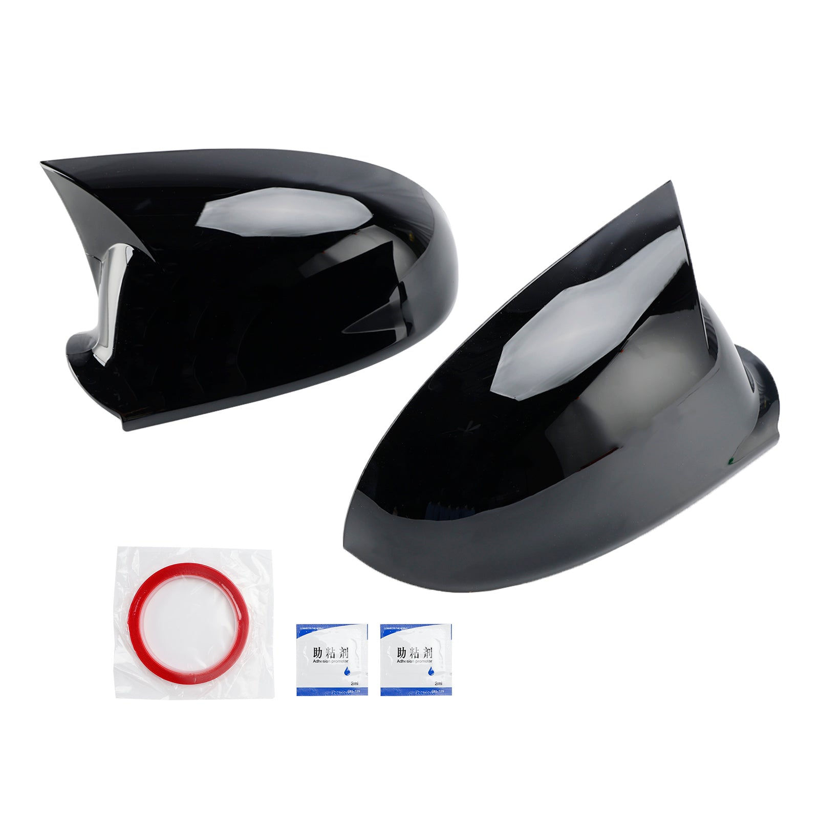 Gloss Black Wing Door Mirror Cover Caps Left + Right Fit for VW Jetta 2005-2011