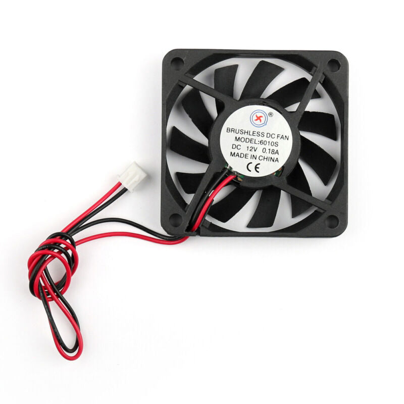 DC Brushless Cooling Fan 12V 0.18A 6010s 60x60x10mm 2 Pin CPU Computer Fan