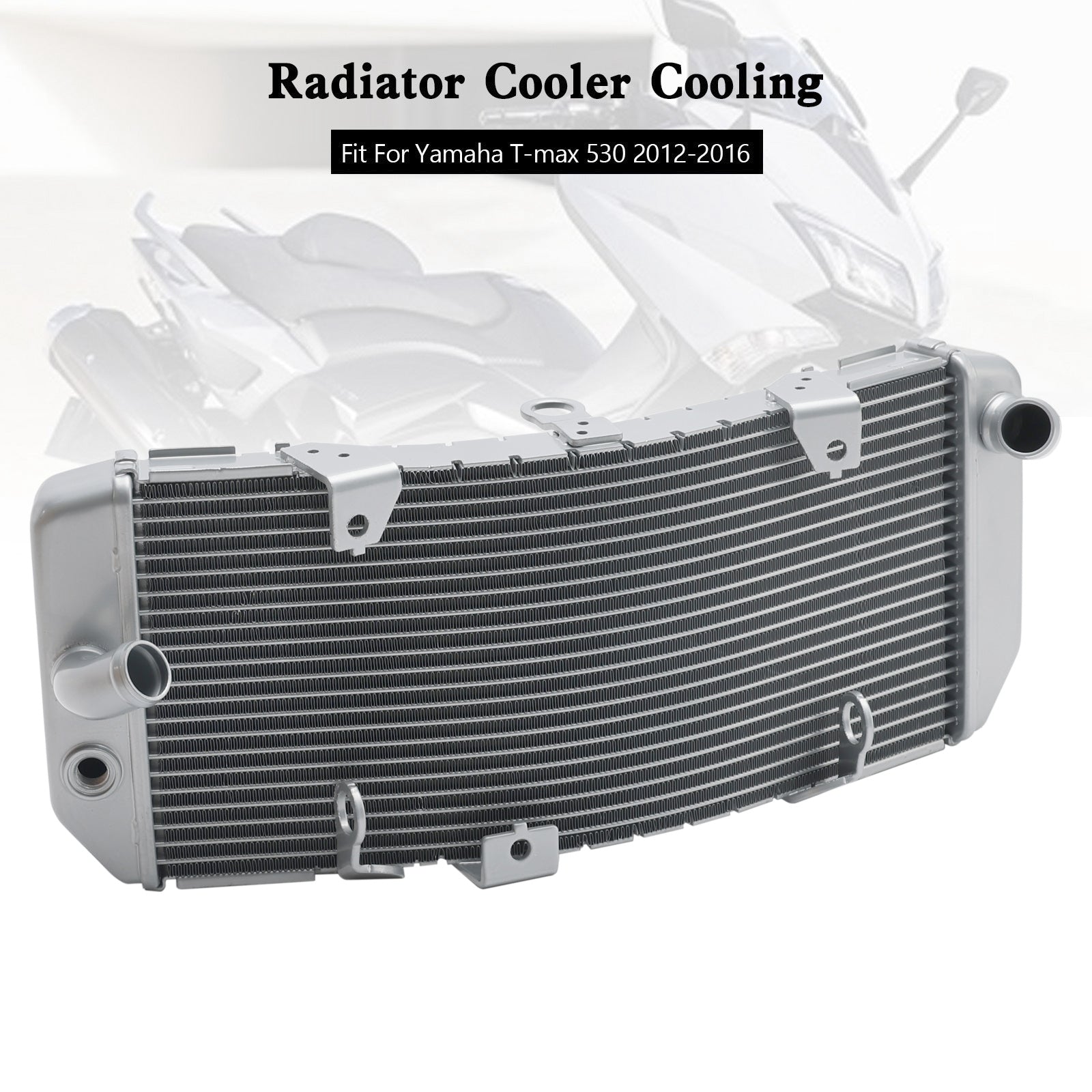 2012-2016 Yamaha TMAX530 T-max 530 Aluminum Radiator Cooling Cooler Silver