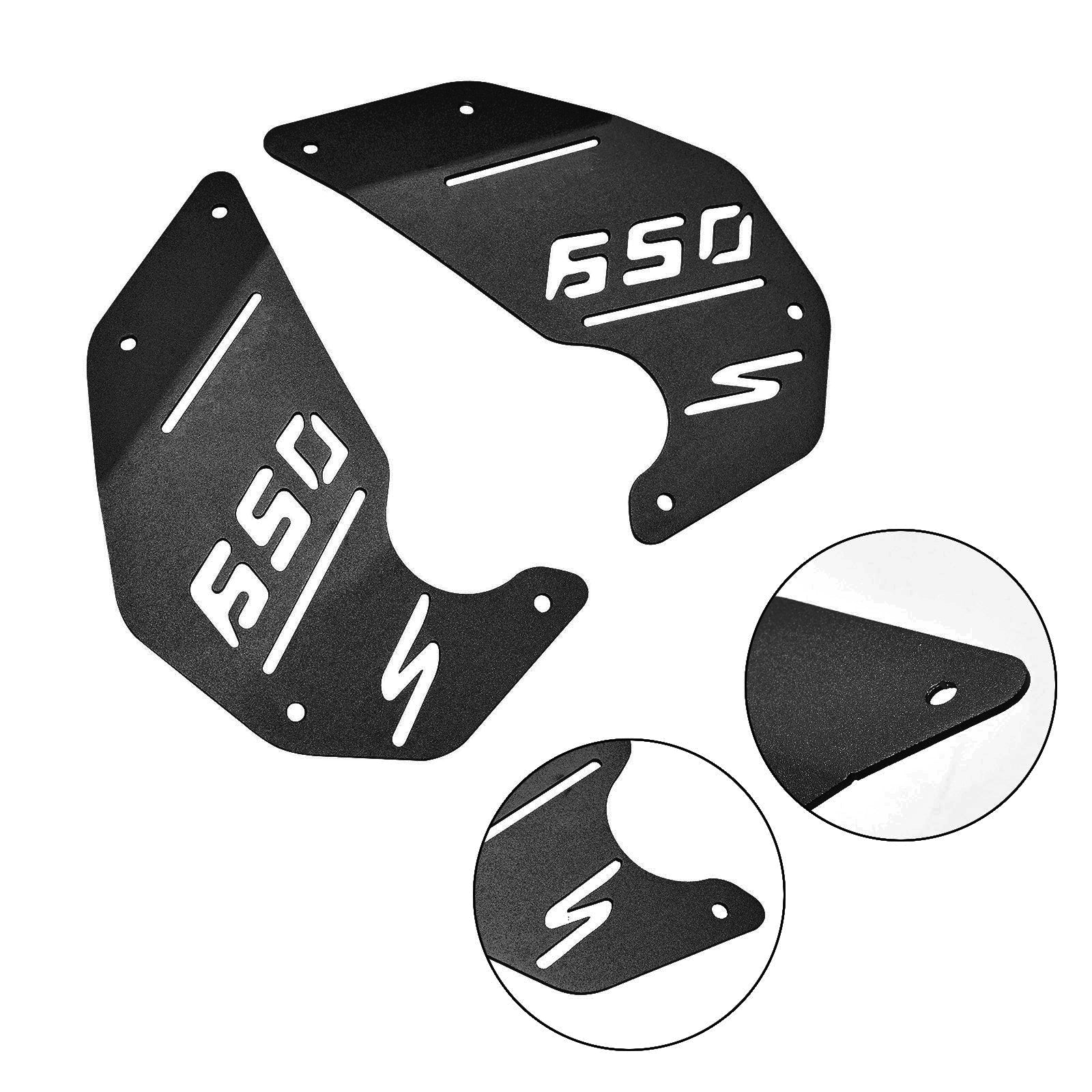 Cnc Engine Side Panel Cover Plate Black For Kawasaki Vulcan S En650 Vn650 15-22