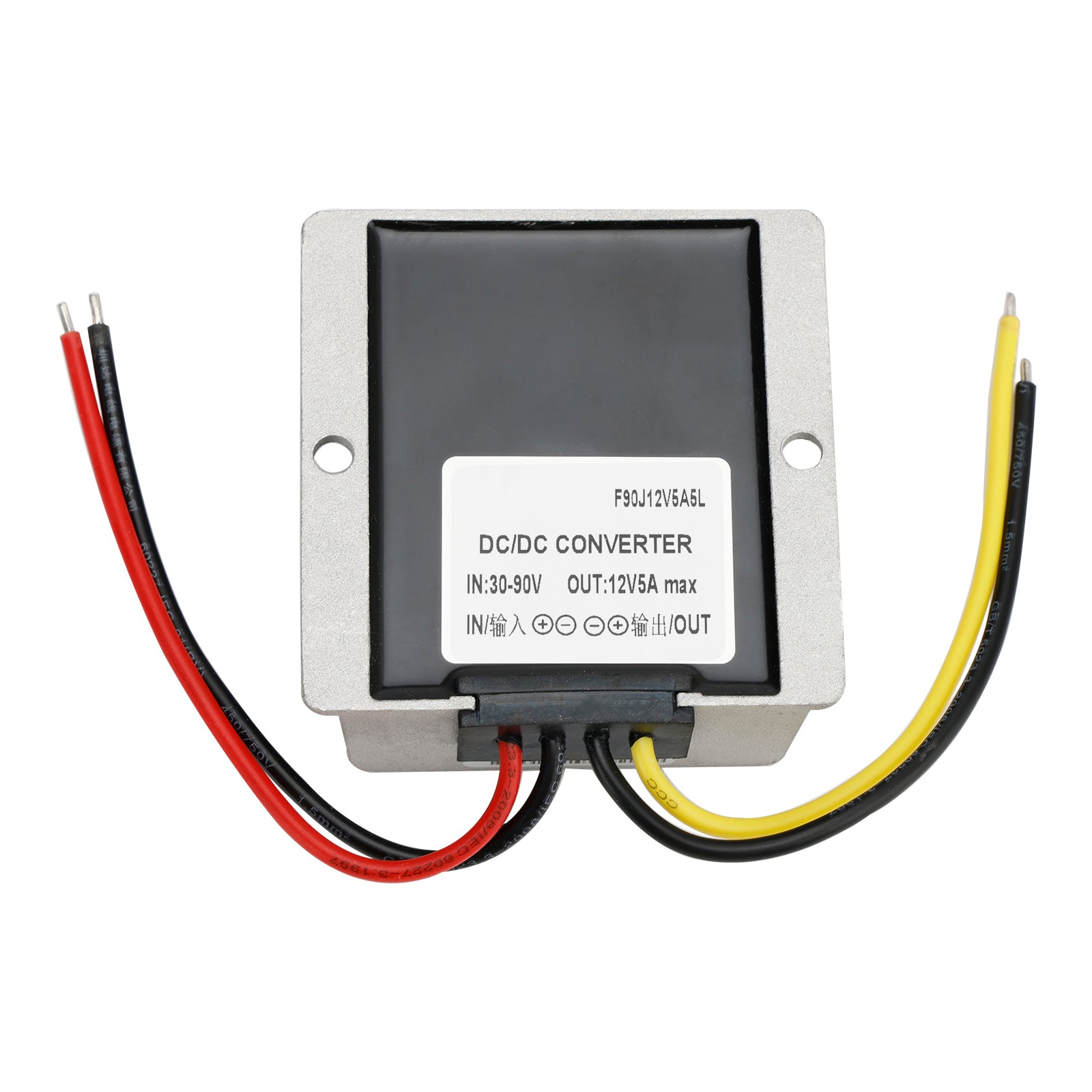 5A Waterproof DC/DC Converter Strömförsörjningsregulator 30-90V Stig ner till 12V