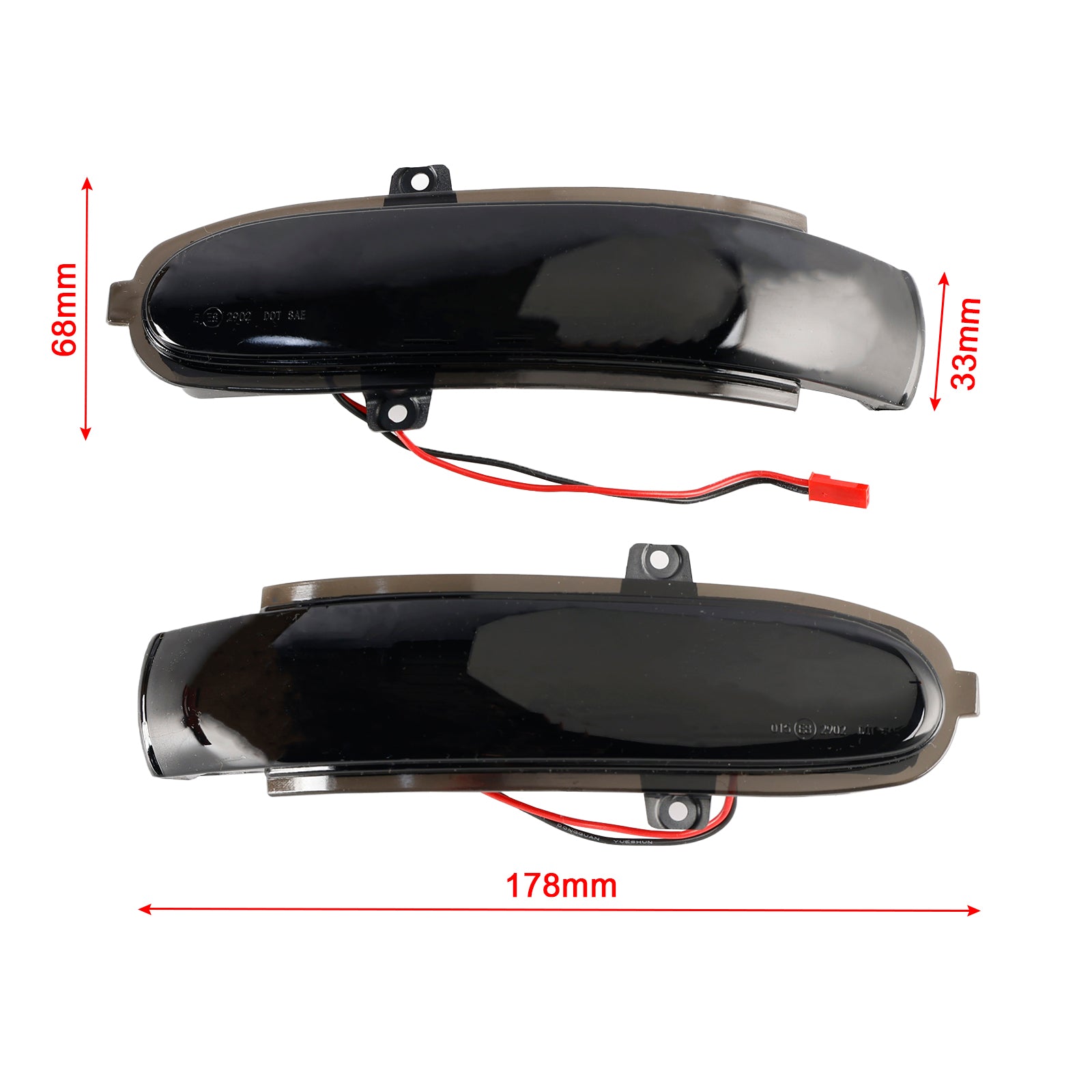 Clignotant séquentiel à LED fumé intégré au rétroviseur pour Mercedes-Benz Classe C W203