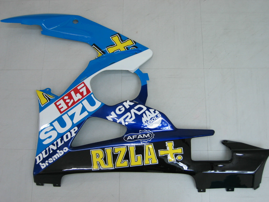 2005-2006 Suzuki GSXR 1000 blauwe Rizla Racing stroomlijnkappen algemeen