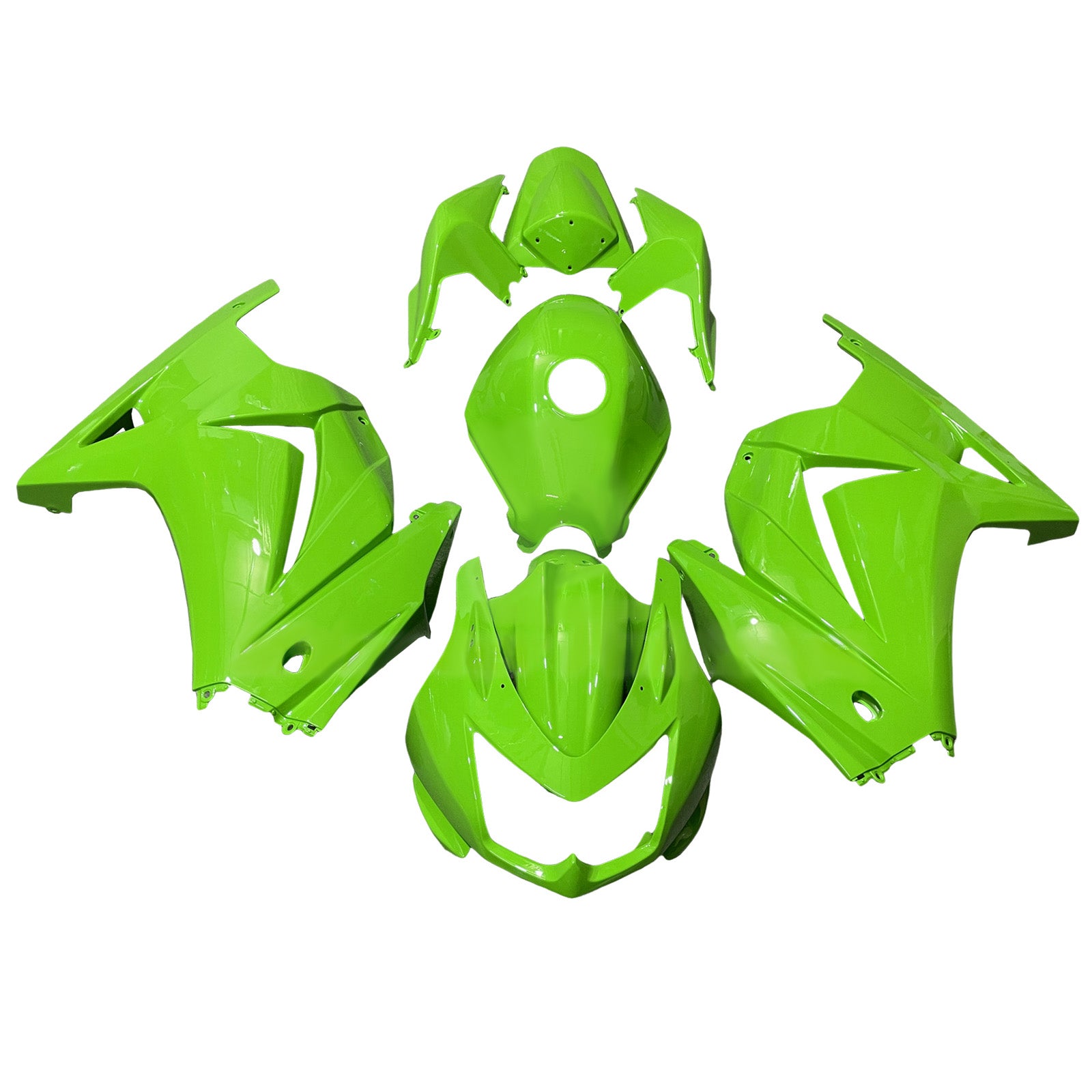 Injeksjon Fairing Kit Bodywork Plast Abs Fit for Kawasaki Ex250 Ninja250r 2008-2012