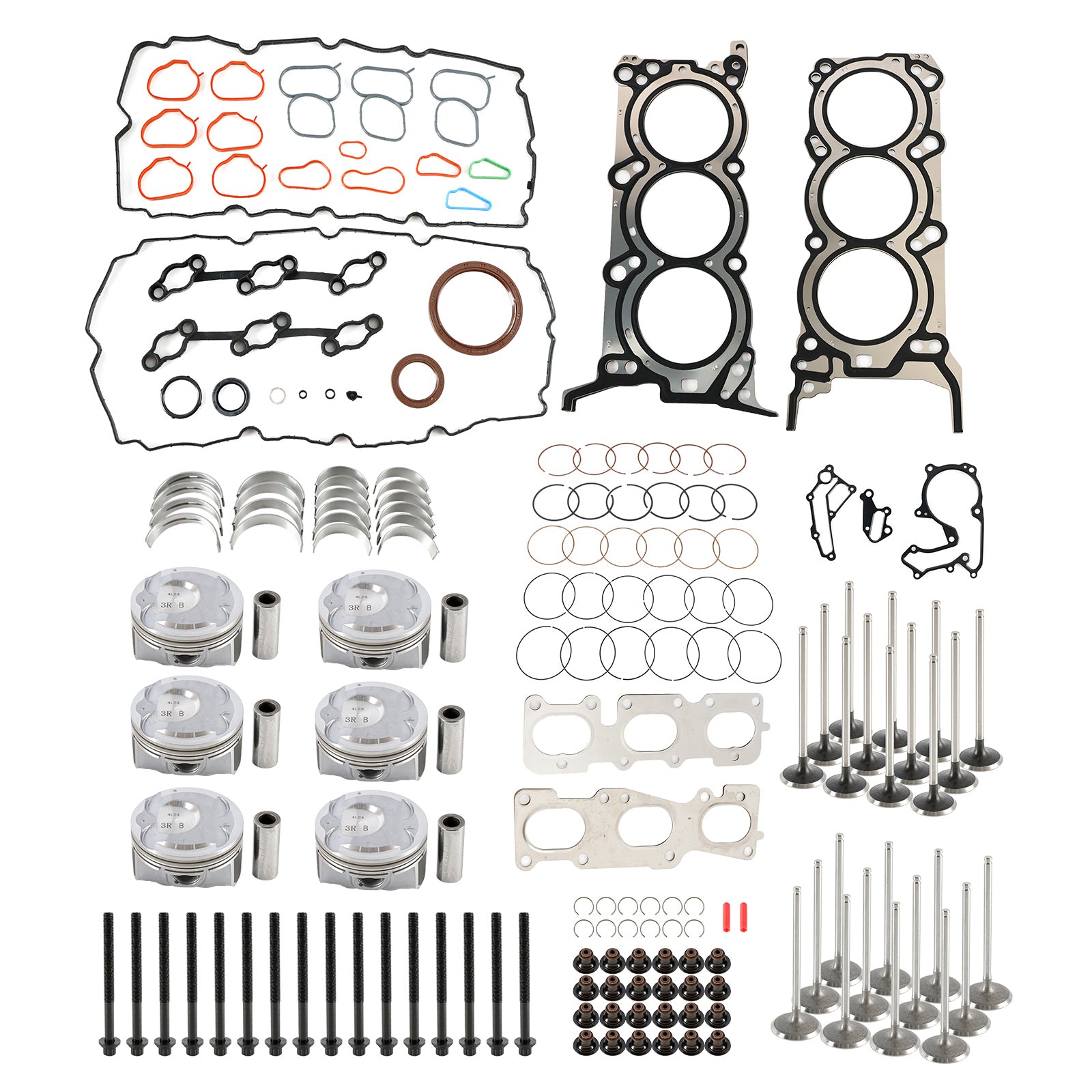 G6DH 3.3L Engine Rebuild Pistons Gaskets Bearings Kit for Hyundai Kia Sorento