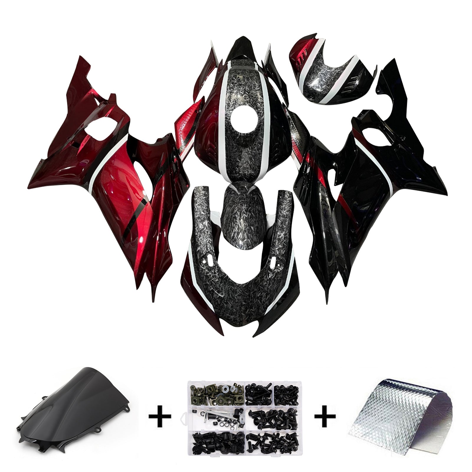 Kit de carenado de inyección, carrocería de plástico ABS apto para Yamaha YZF-R6 2017-2023