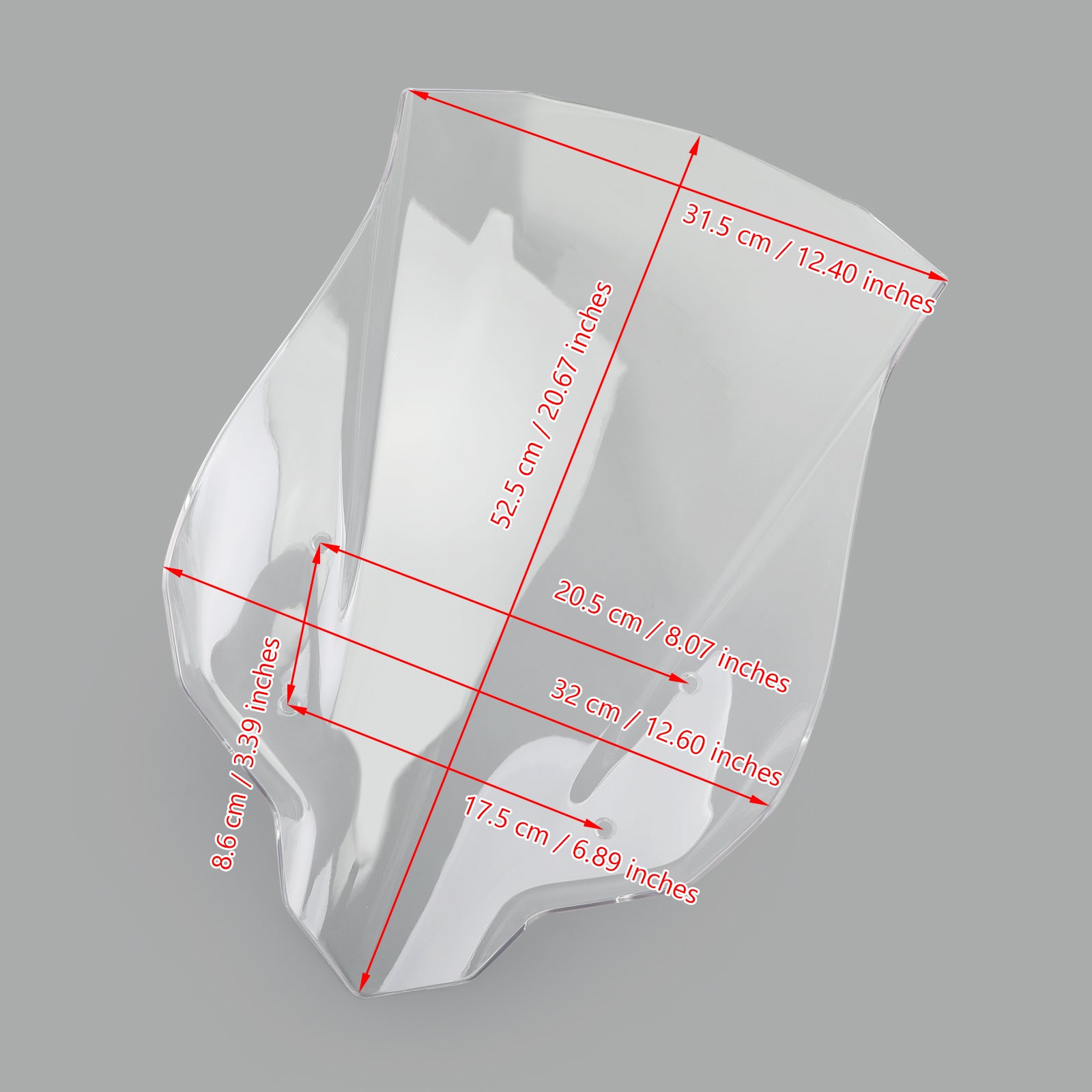 2013-2023 Honda CB500X 1X ABS Plastic Motorcycle Windshield Windscreen