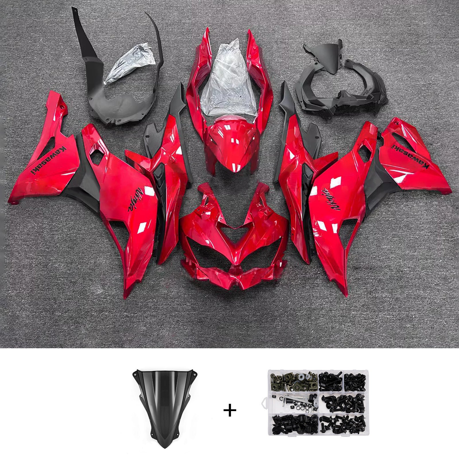 Kit carenatura iniezione adatto per Kawasaki Ninja ZX-25R ZX-4R ZX-4RR 2019-2025