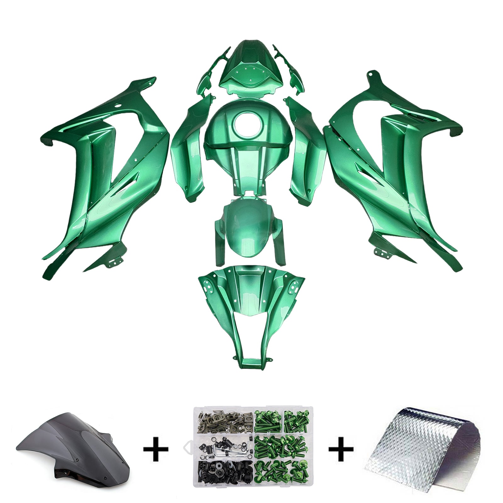 Injeksjon Fairing Kit karosseri plast ABS Fit for Kawasaki ZX10R 2011-2015