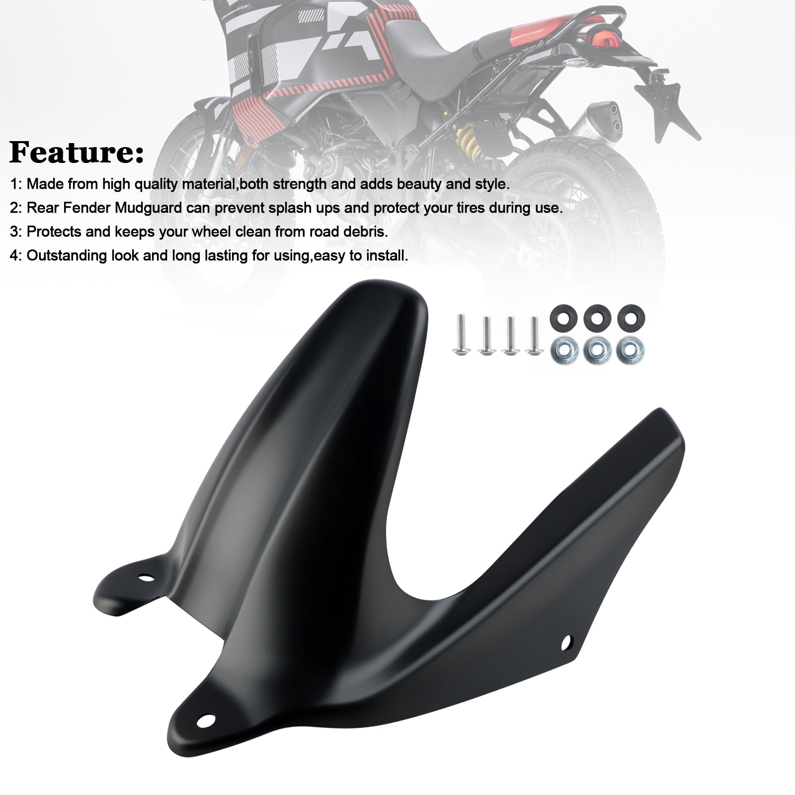 Capot de carénage de garde-boue arrière Ducati Desert X 2022-2023