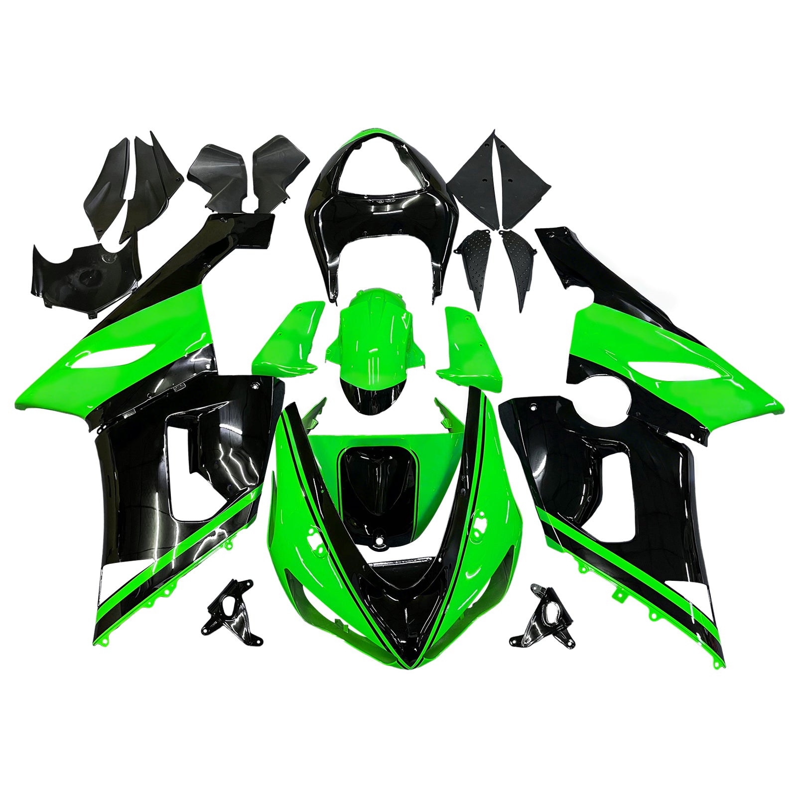 Injection Fairing Kit Bodywork Plastic ABS fit For Kawasaki ZX6R 636 2005-2006