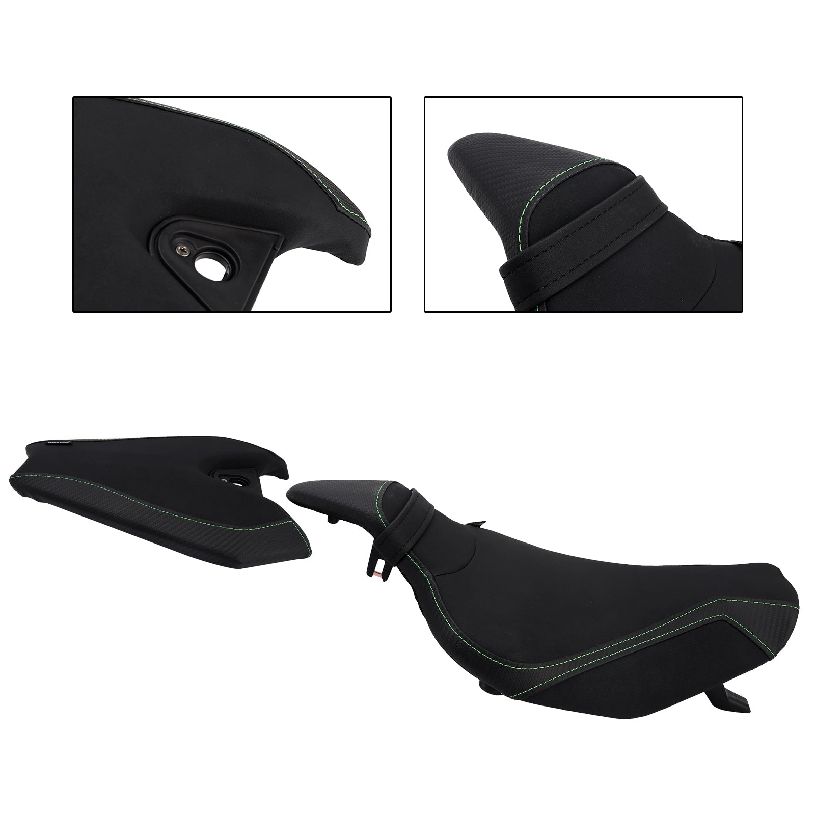 Driver&Passenger Seat Kit Rear Cushion Black For Kawasaki Z1000 2014-2025 2024