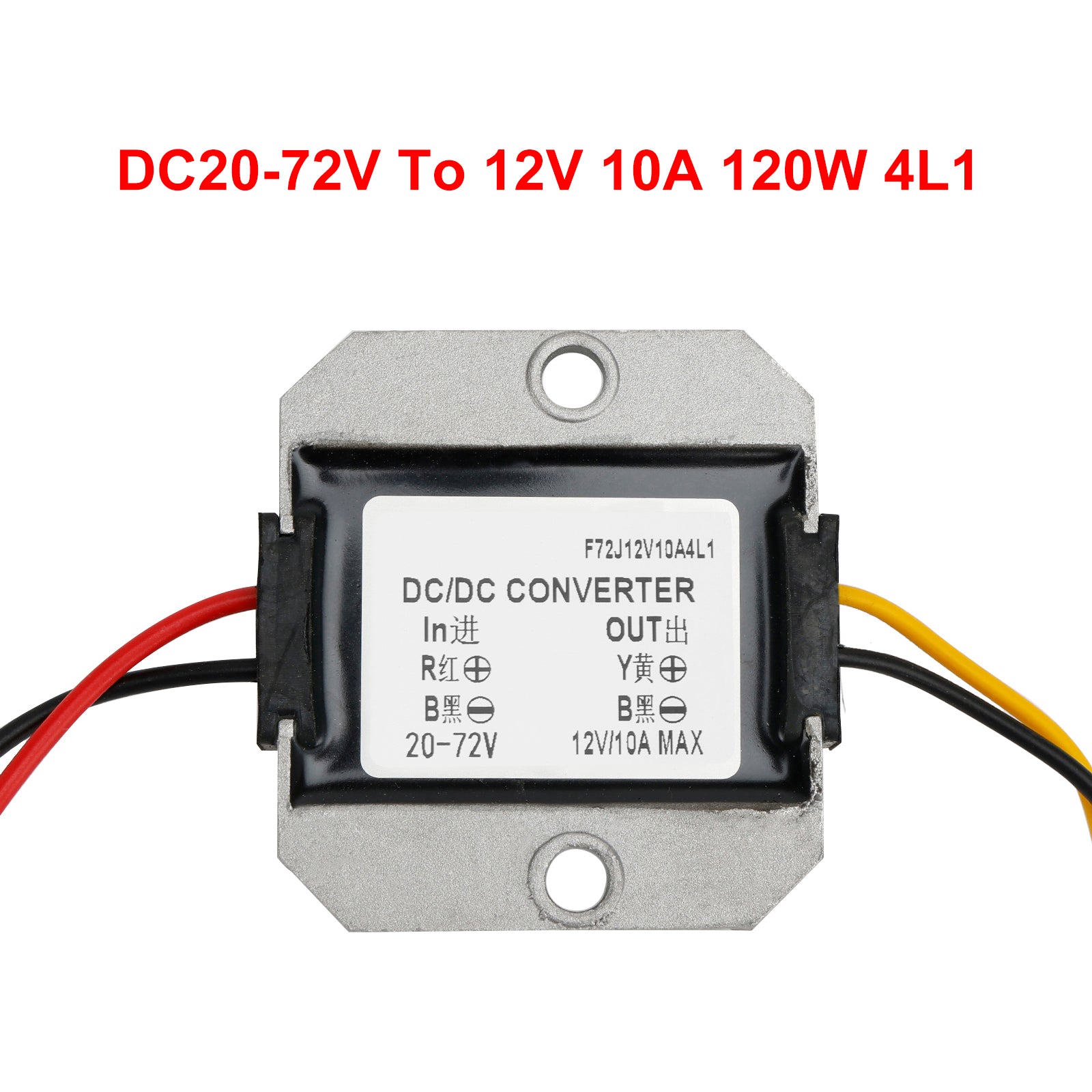 Waterdichte DC-DC-converter 20-72V Step Down naar 12V voedingsmodule 10A