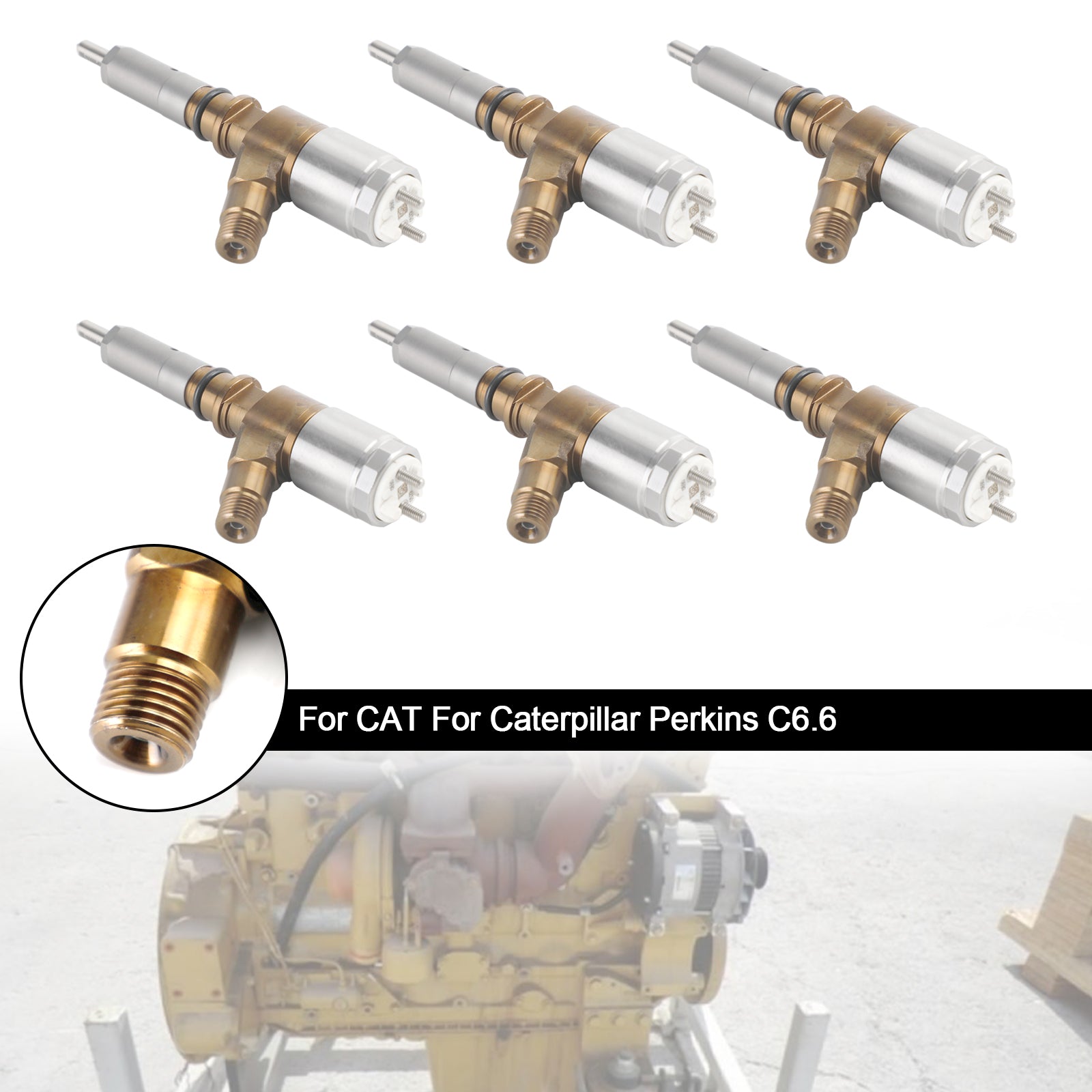 6PS Brandstofinjectoren 2645A749 Fit Caterpillar Perkins C6.6 Fit CAT 320-0690