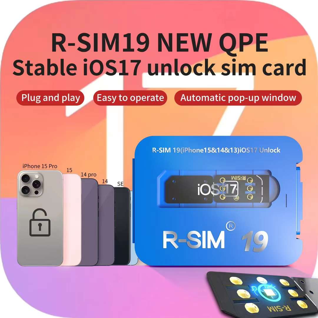 Upgrade RSIM 19 QPE Stable Unlock SIM Card for iPhone 15 Plus 14 13 Pro 12 IOS17