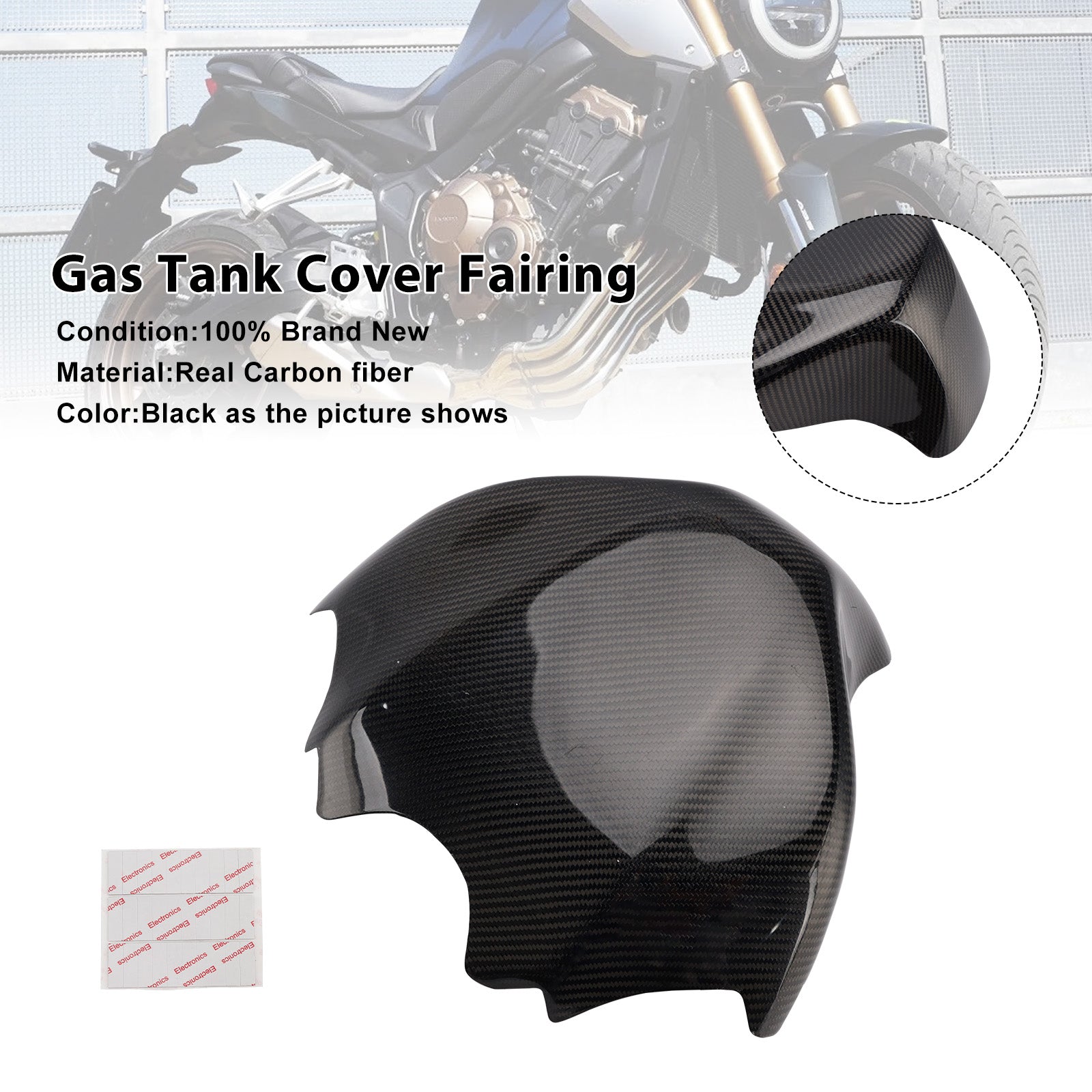 Real Carbon Fiber Tank Cover Fairing For HONDA CB650R CBR650R 2019-2025