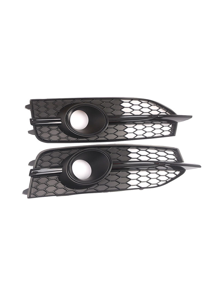 Black Front Bumper Fog Light Grille Cover Bezel Fit Audi S7 A7 S-Line 2012-2015