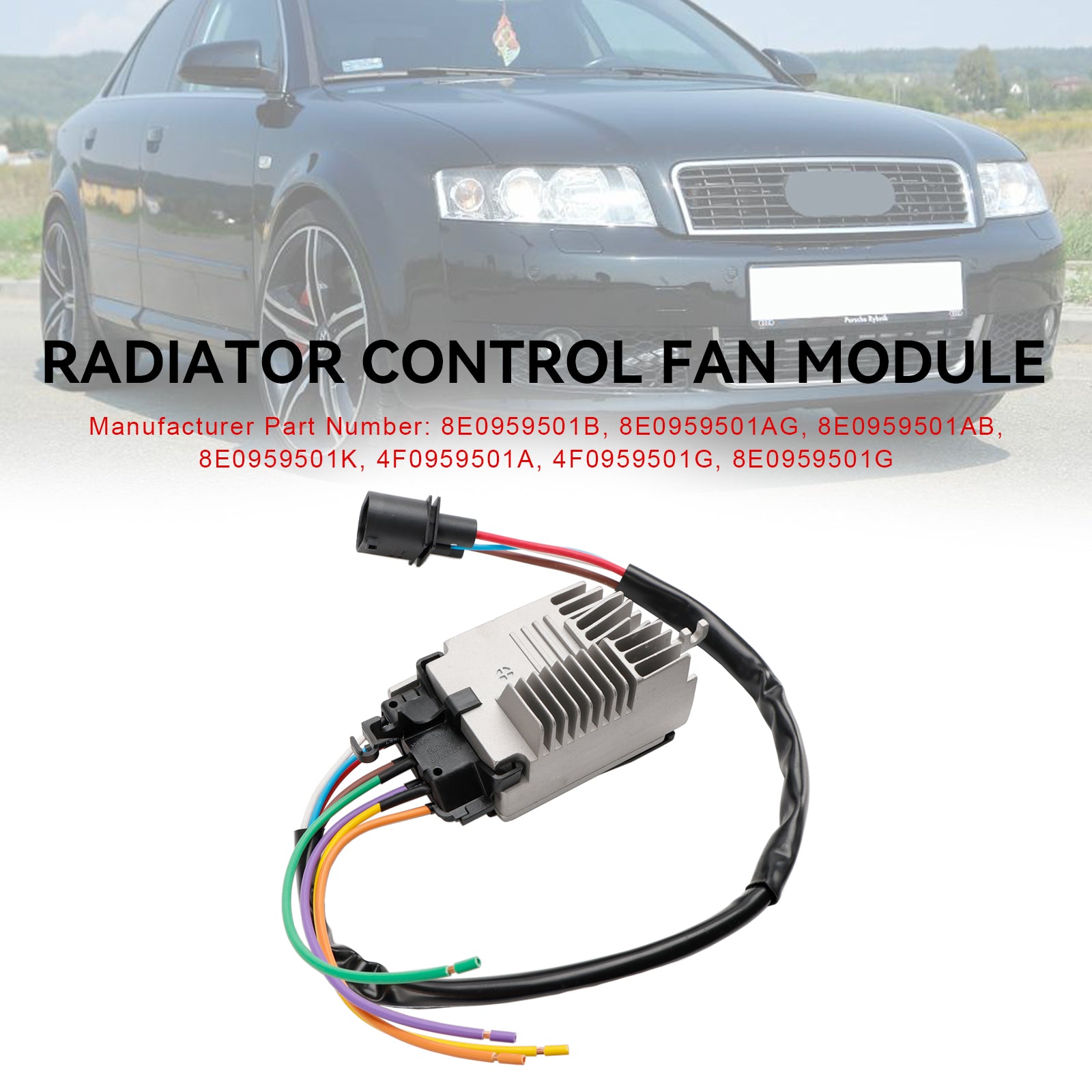 Radiator Fan Control Unit Module 8E0959501AB fit Audi A4 8E2 8E5 B6 8E0959501AG