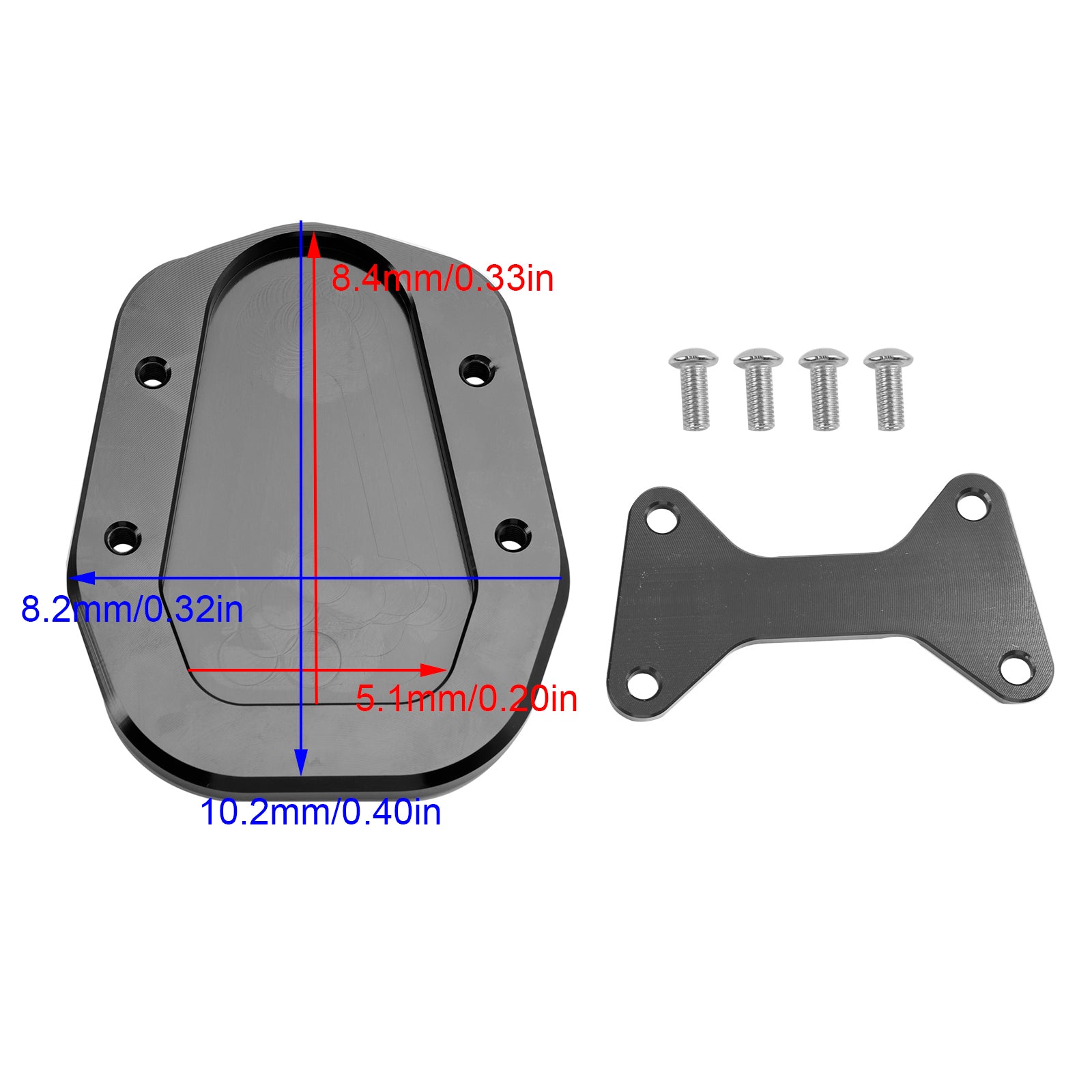 2023-2024 HONDA CT125 Hunter Cub Trail 125 Béquille Agrandir Plaque Pad