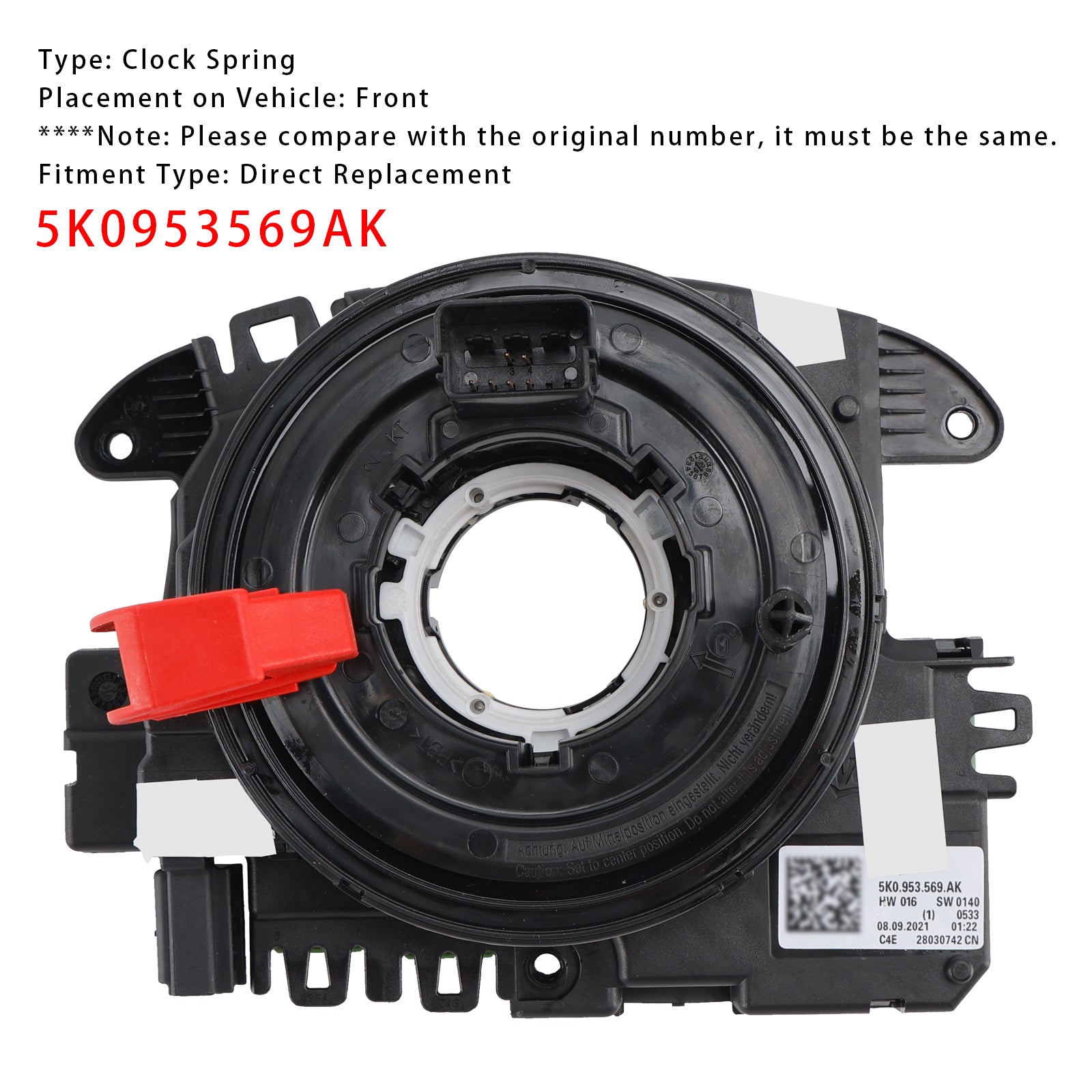 VW Jetta Tiguan Stuurveer Klokveer 5K0953569AK