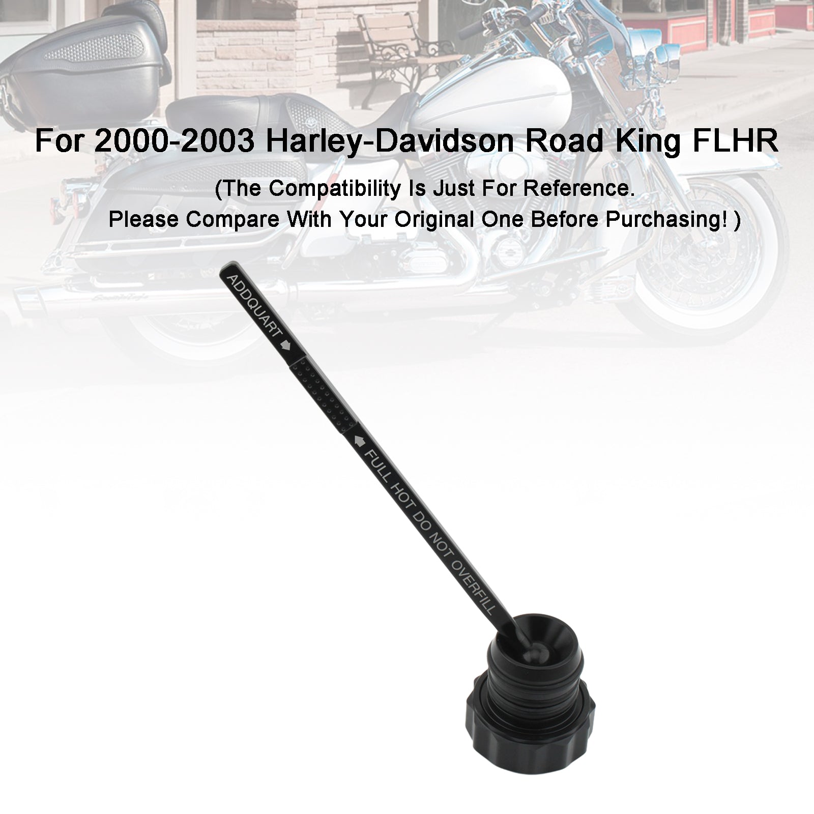 Bouchon de réservoir de jauge d'huile, bouchon 0710 – 0121 adapté pour Touring Road King Electra Glide 00-06