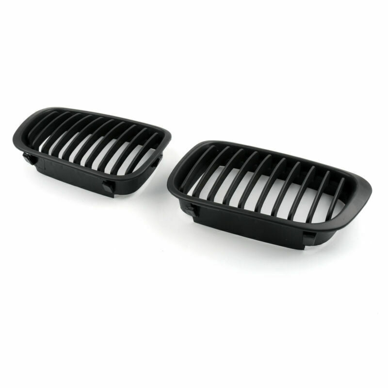 Front Matte black Kidney Grill Grille For BMW E46 3Series Sedan 4Door 1998-2001