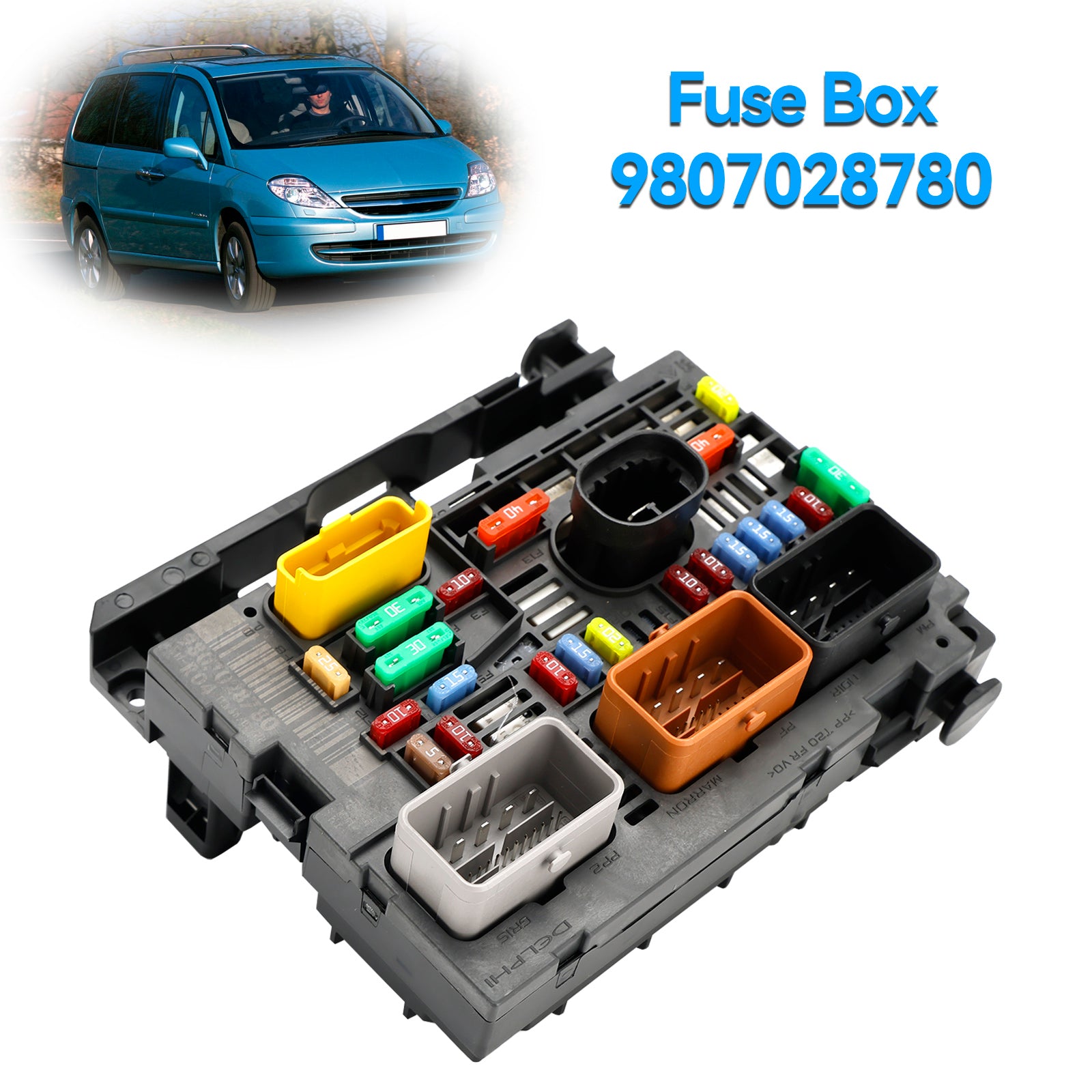 Fuse Box BSM 9807028780 For Citroen Berlingo C4 C8 Peugeot Partner 308