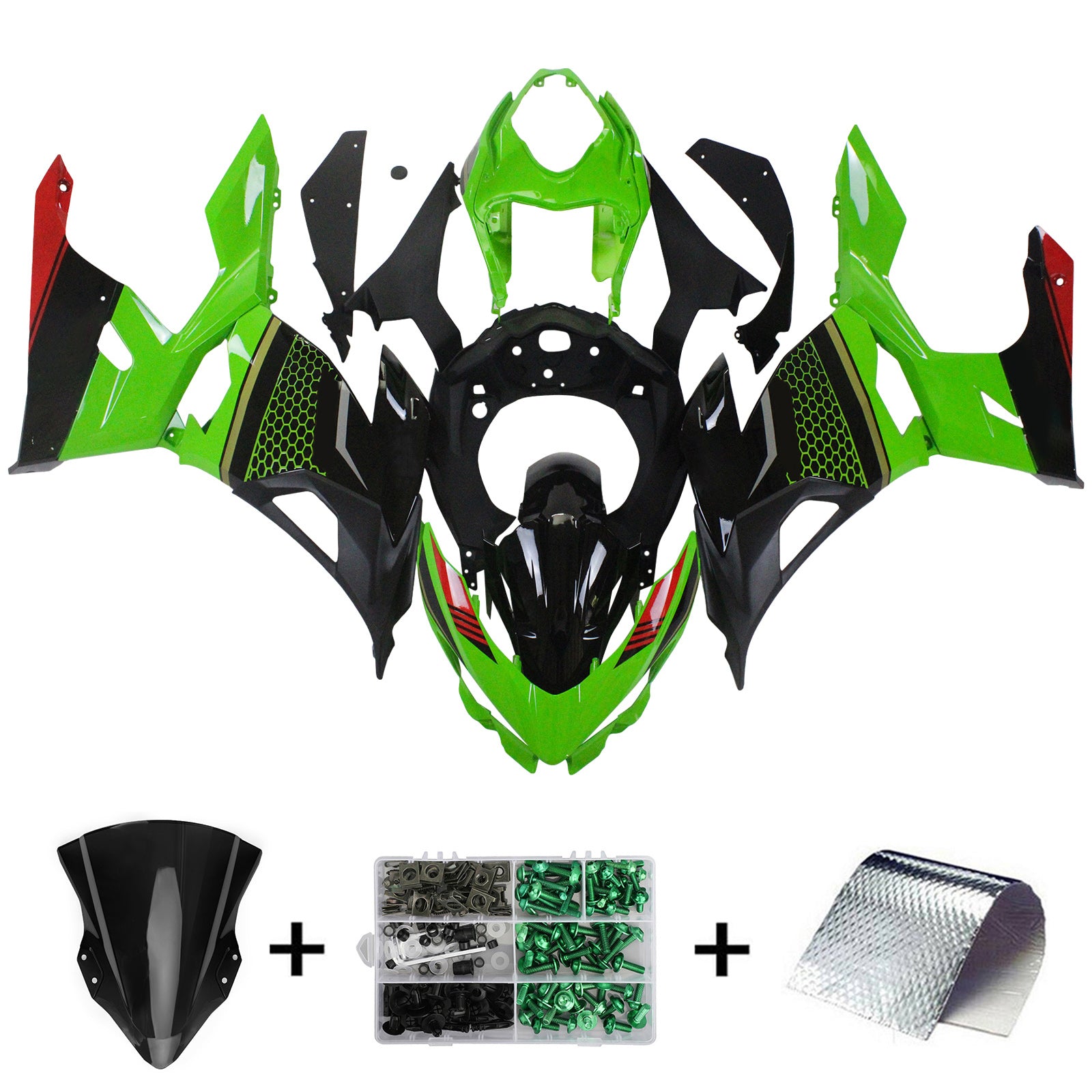 Injection Fairing Kit Bodywork For Kawasaki EX400 Ninja400 2018-2024
