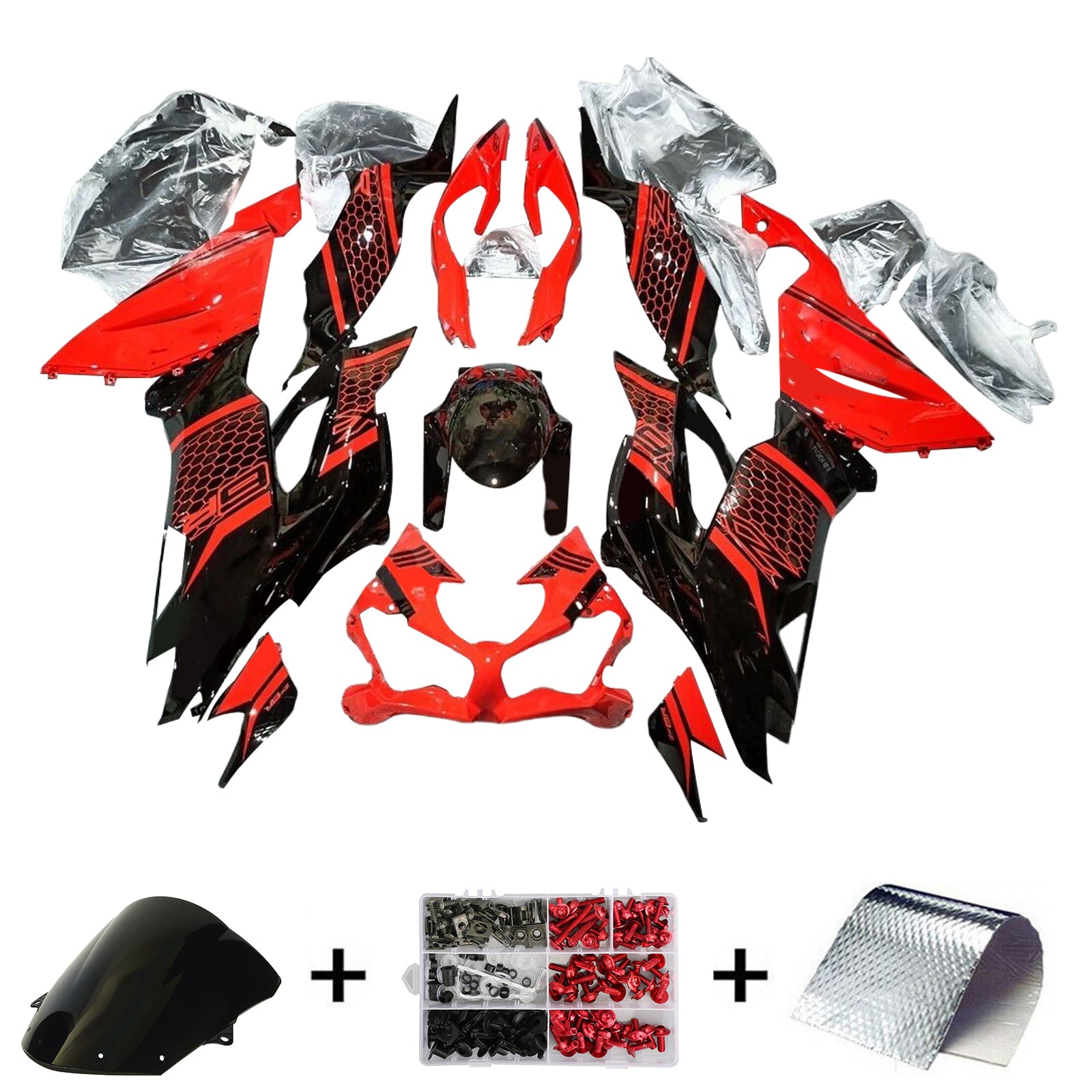 2019-2023 Kawasaki ZX6R Injection Fairing Kit Bodywork Plastic ABS