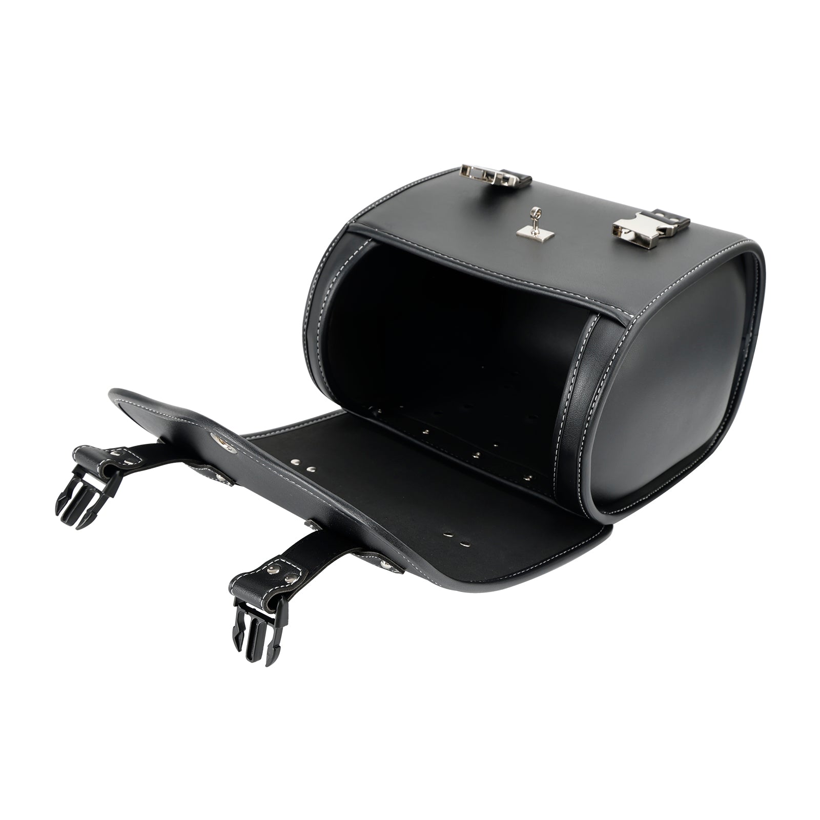 Saddlebag & Brcket Kit Side Storage Universal Quick Release Black For Motor