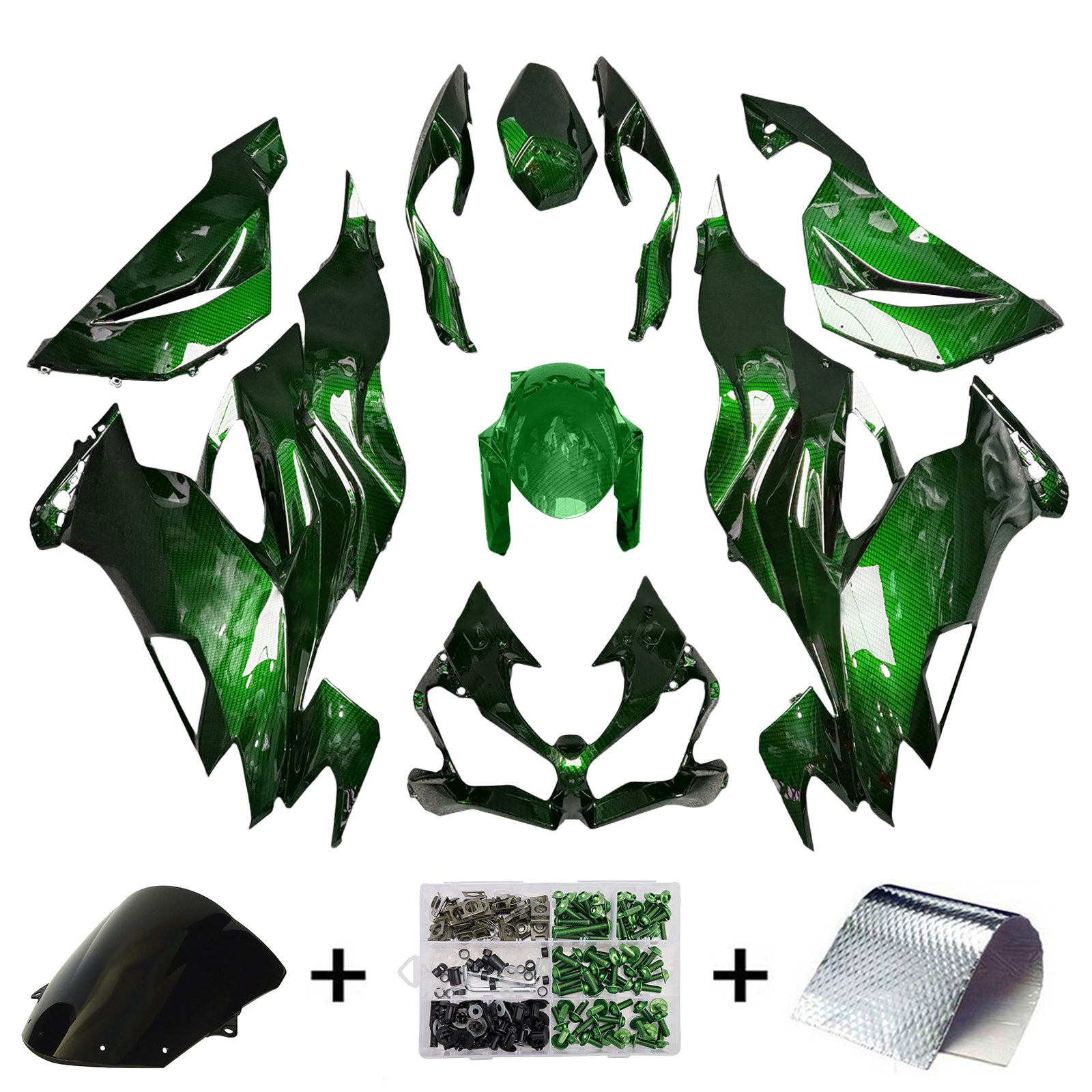 Injection Fairing Kit Bodywork Plastic ABS fit For Kawasaki ZX6R 2019-2023