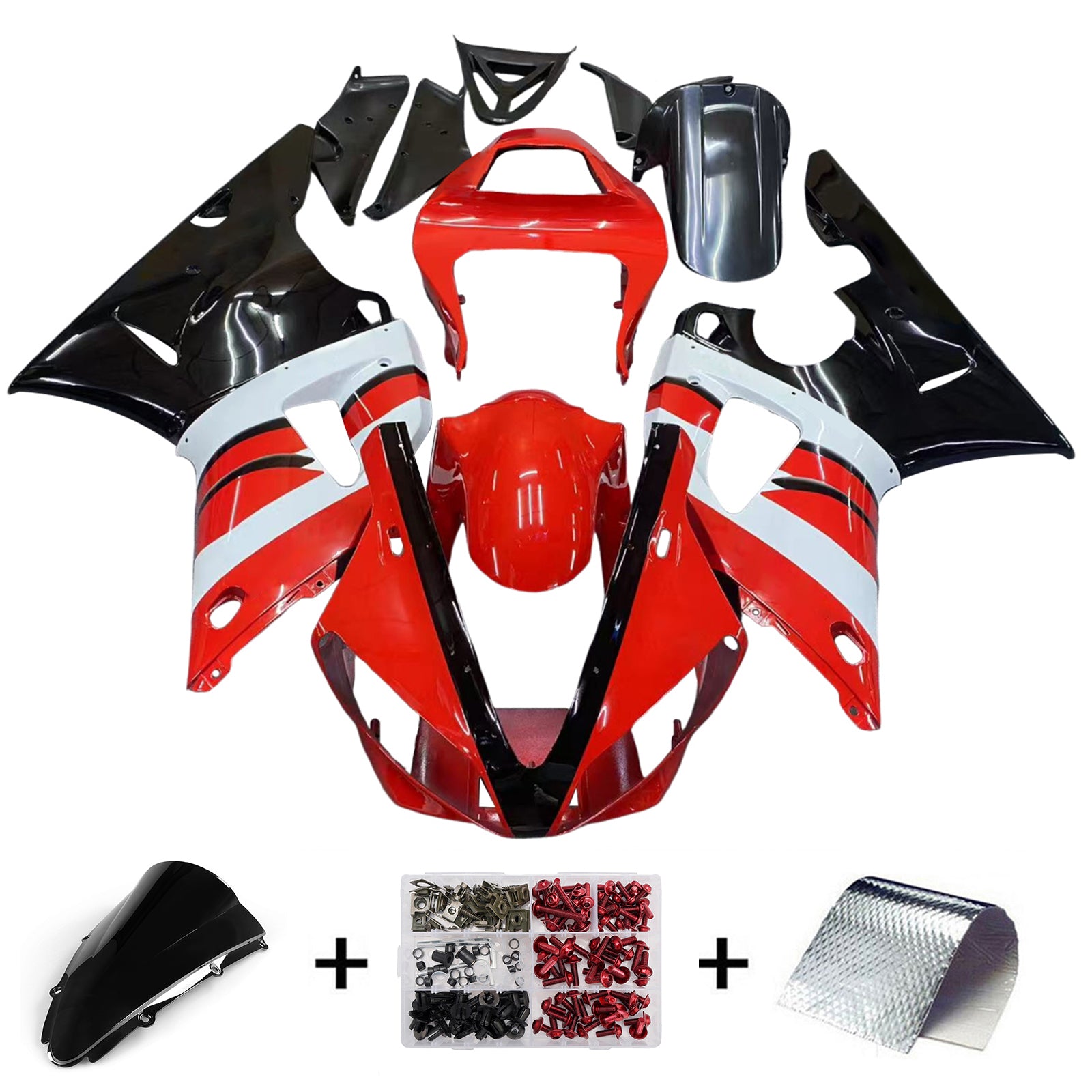 Injection Fairing Kit Bodywork Plastic ABS fit For Yamaha YZF 1000 R1 2000-2001