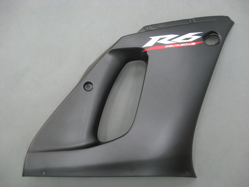 1998-2002 Yamaha YZF-R6 Contrast Black Racing Fairings Generic