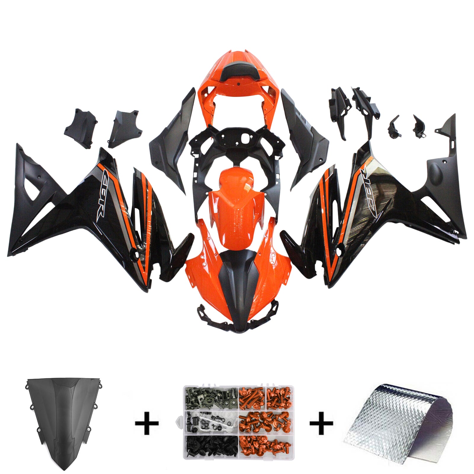 Kit de carénage d'injection Honda CBR500R 2016-2018, carrosserie en plastique ABS