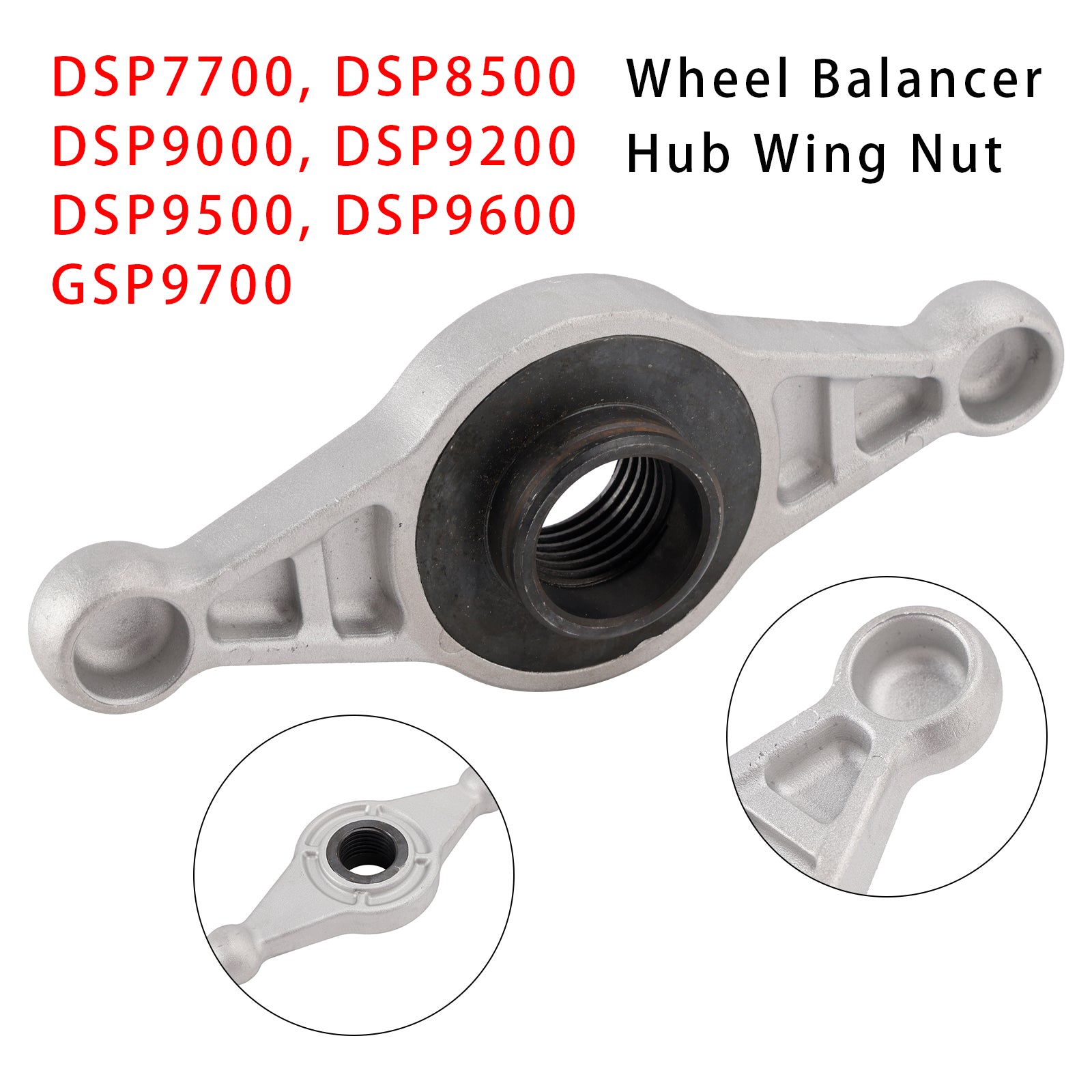 Wheel Balancer Hub Wing Nut 812103 For Hunter DSP w/ 40mm X 8mm Shaft Thread