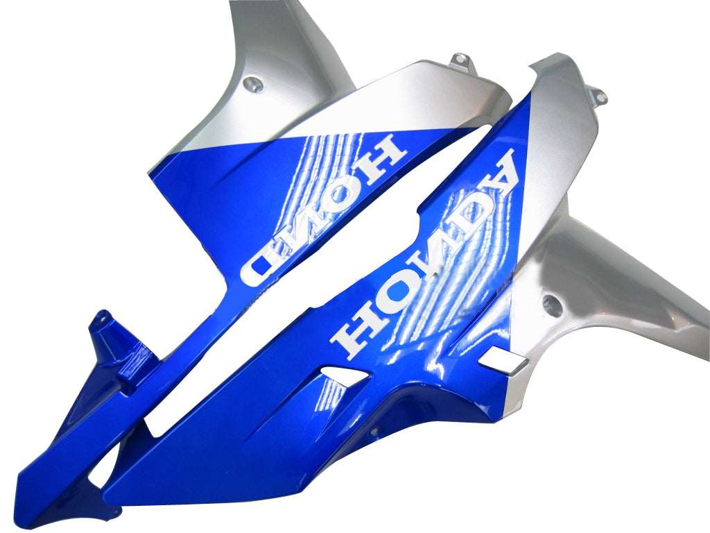 2007-2008 Honda CBR 600 RR Silver & Blue Flame Racing Fairings Generic