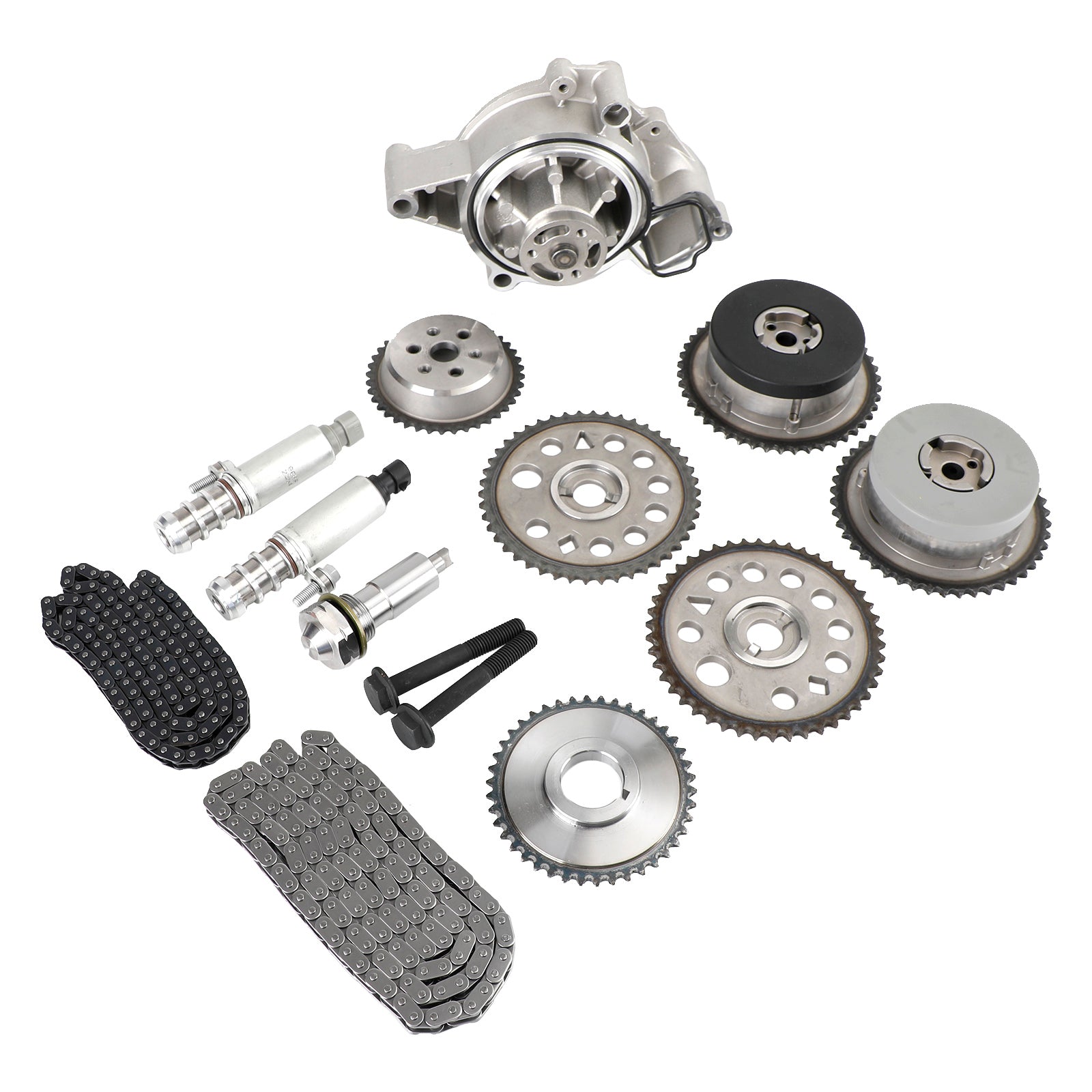 Timing Chain Kit Oil Pump Selenoid Actuator Gear Cover Kit for GM 2.0L 2.4L