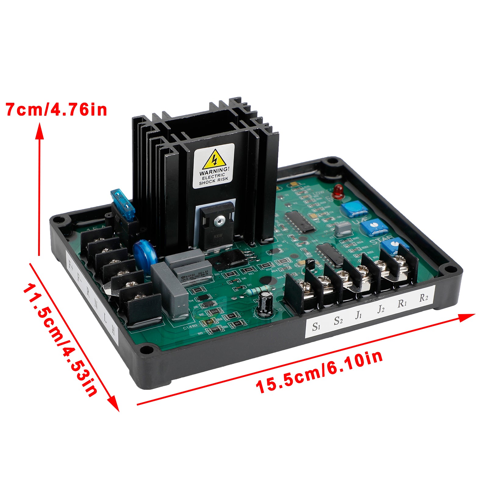 Module de régulateur de tension automatique de générateur universel/sans balais AVR GAVR-15A