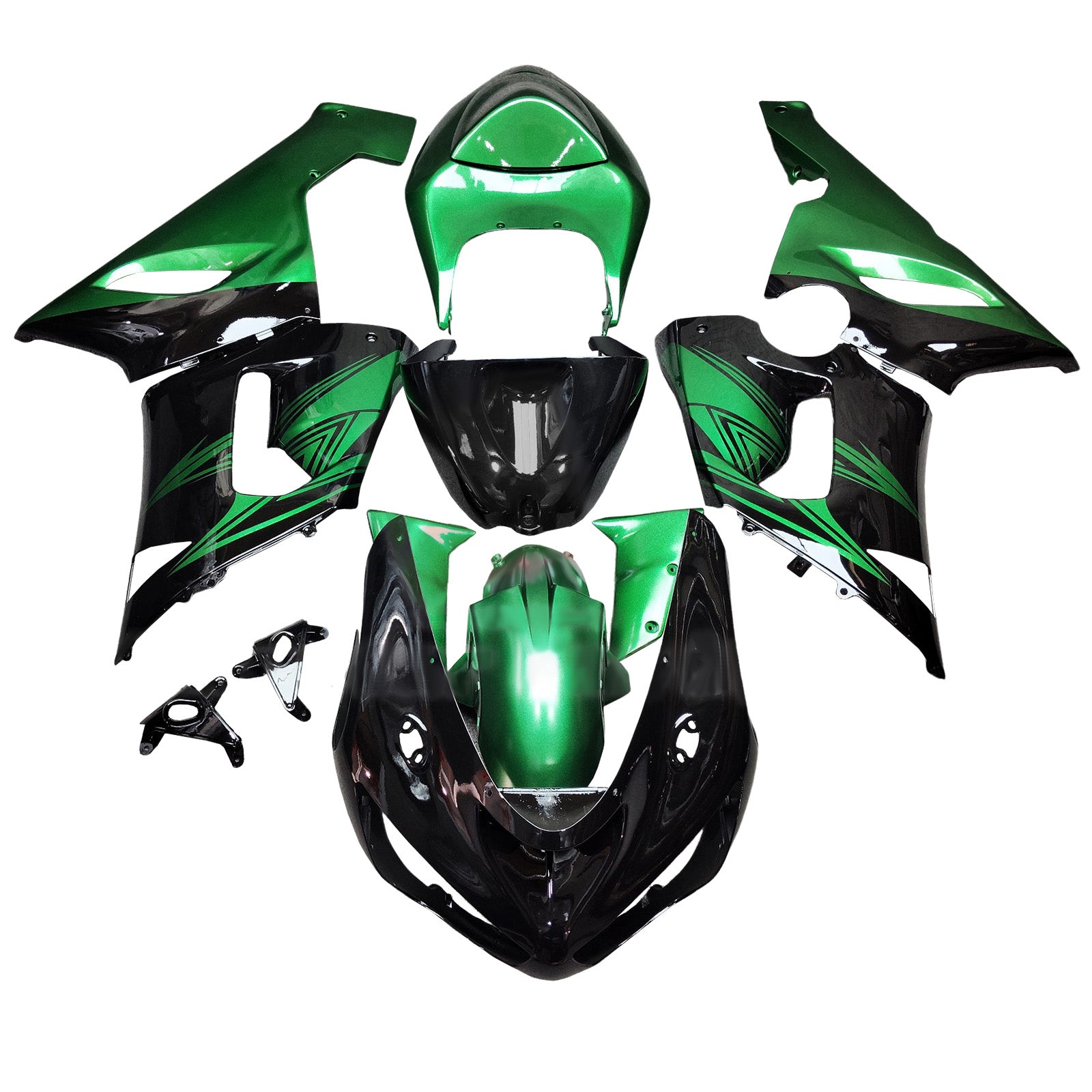 Injeksjon Fairing Kit Bodywork Plast Abs Fit for Kawasaki ZX6R 636 2005-2006