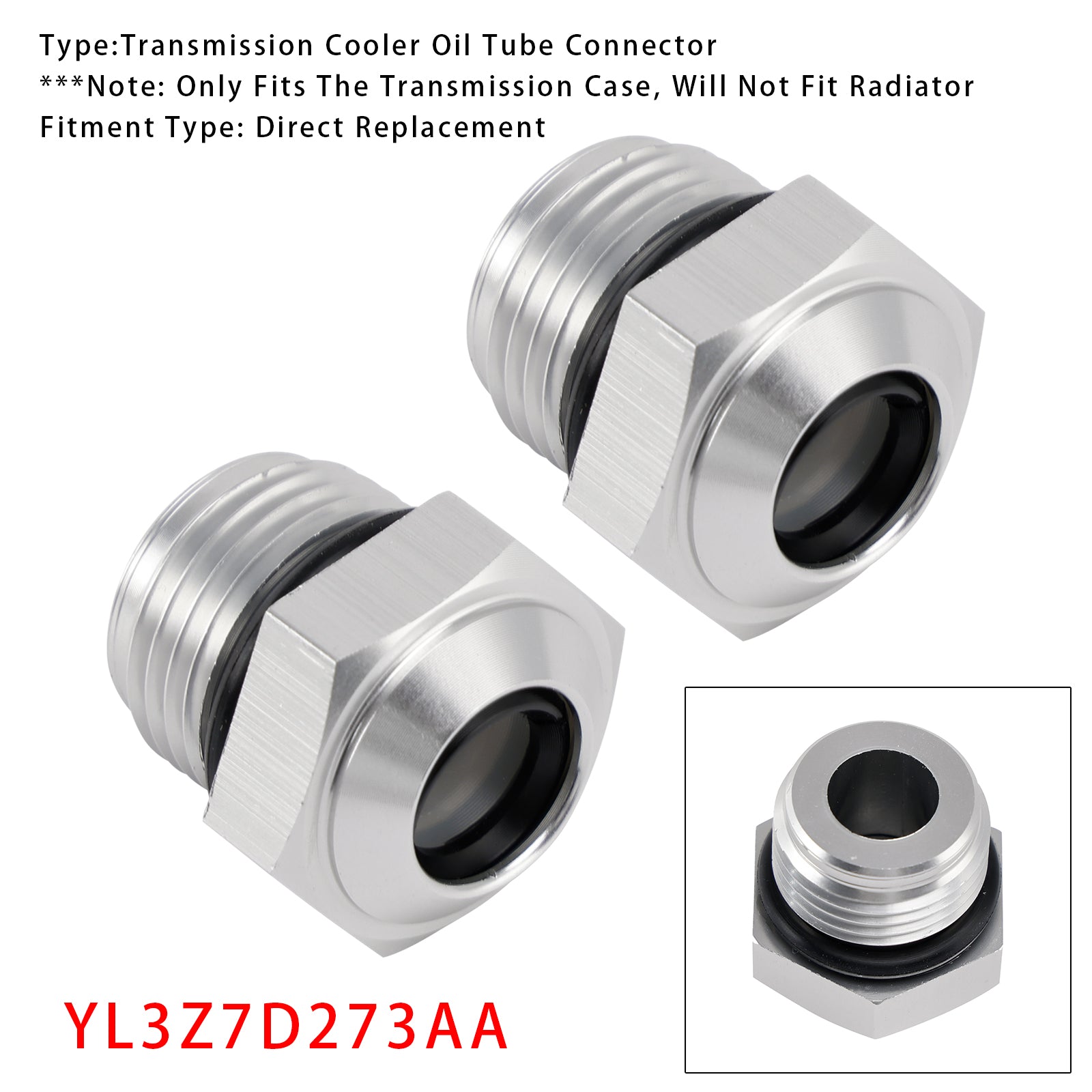 2 STKS Transmissie Koeler Olie Buis Connector YL3Z7D273AA Voor Ford Expedition