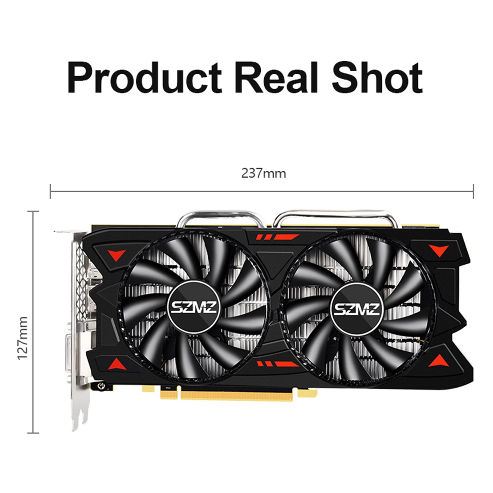 RX580 8G Onafhankelijke grafische kaart Dubbele ventilatoren Desktopcomputerverlichtingskaart