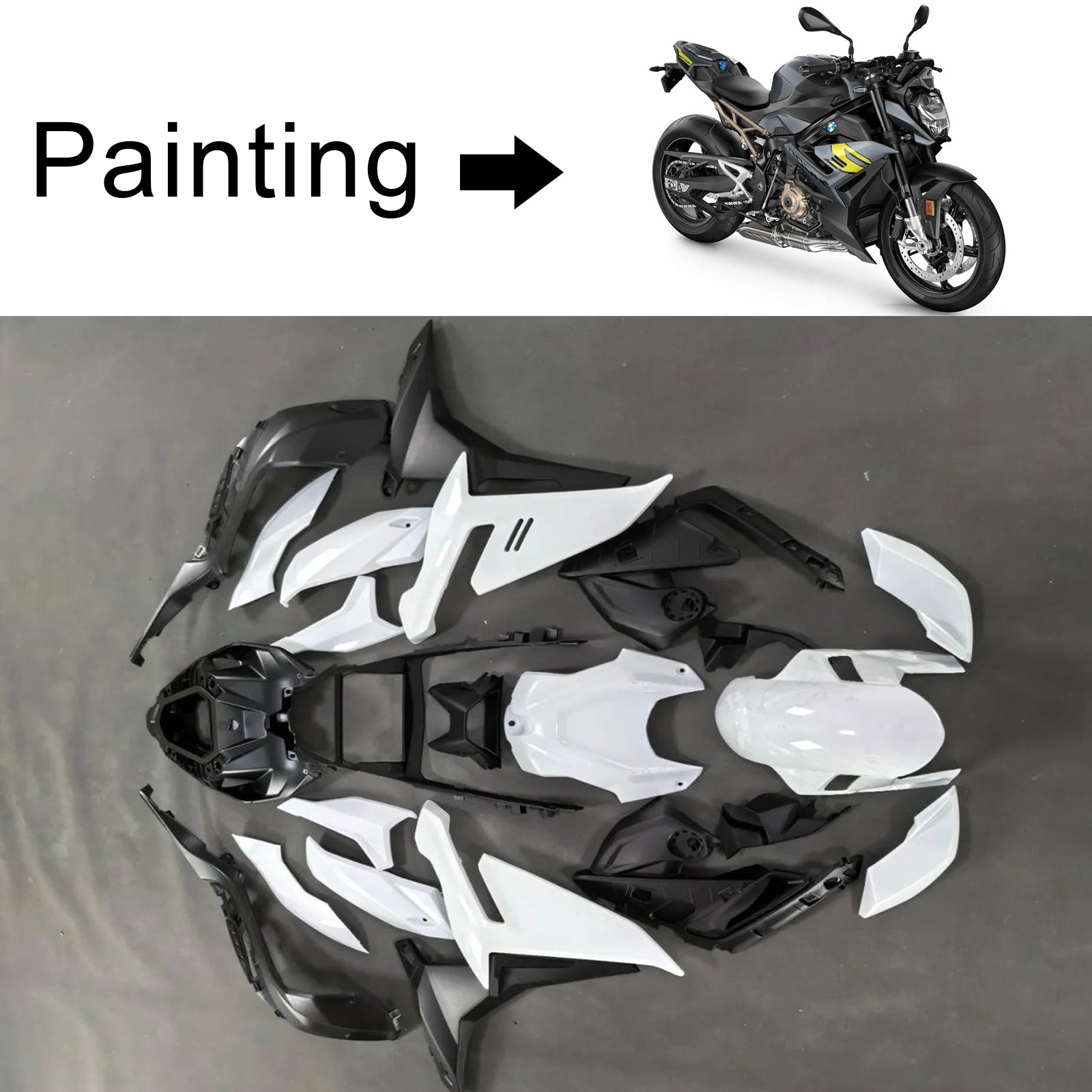 2021-2025 BMW S1000R Injeksjon Fairing Kit Bodywork Plastic ABS