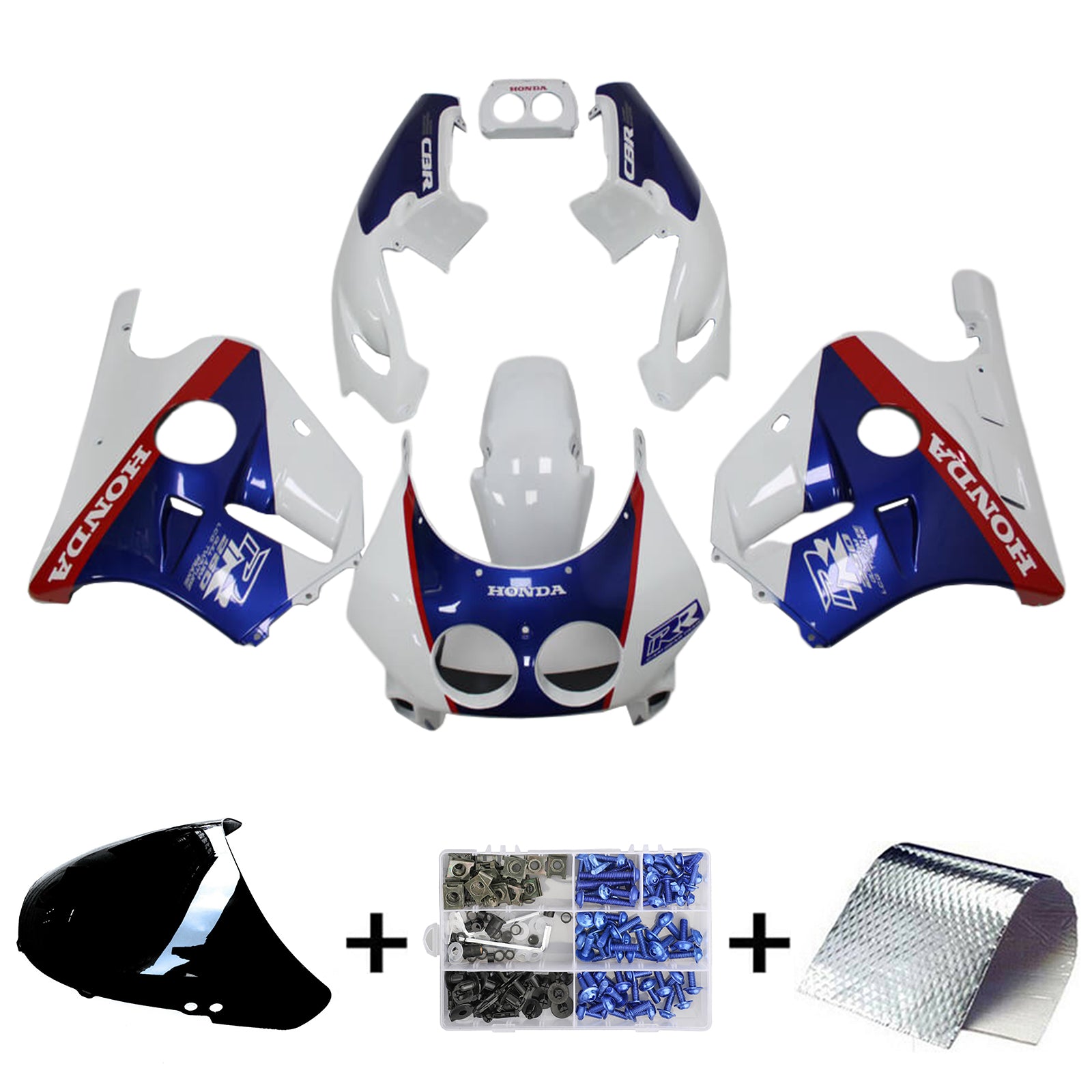 1990-1998 Honda CBR250RR MC22 Kit de carénage d'injection carrosserie plastique ABS