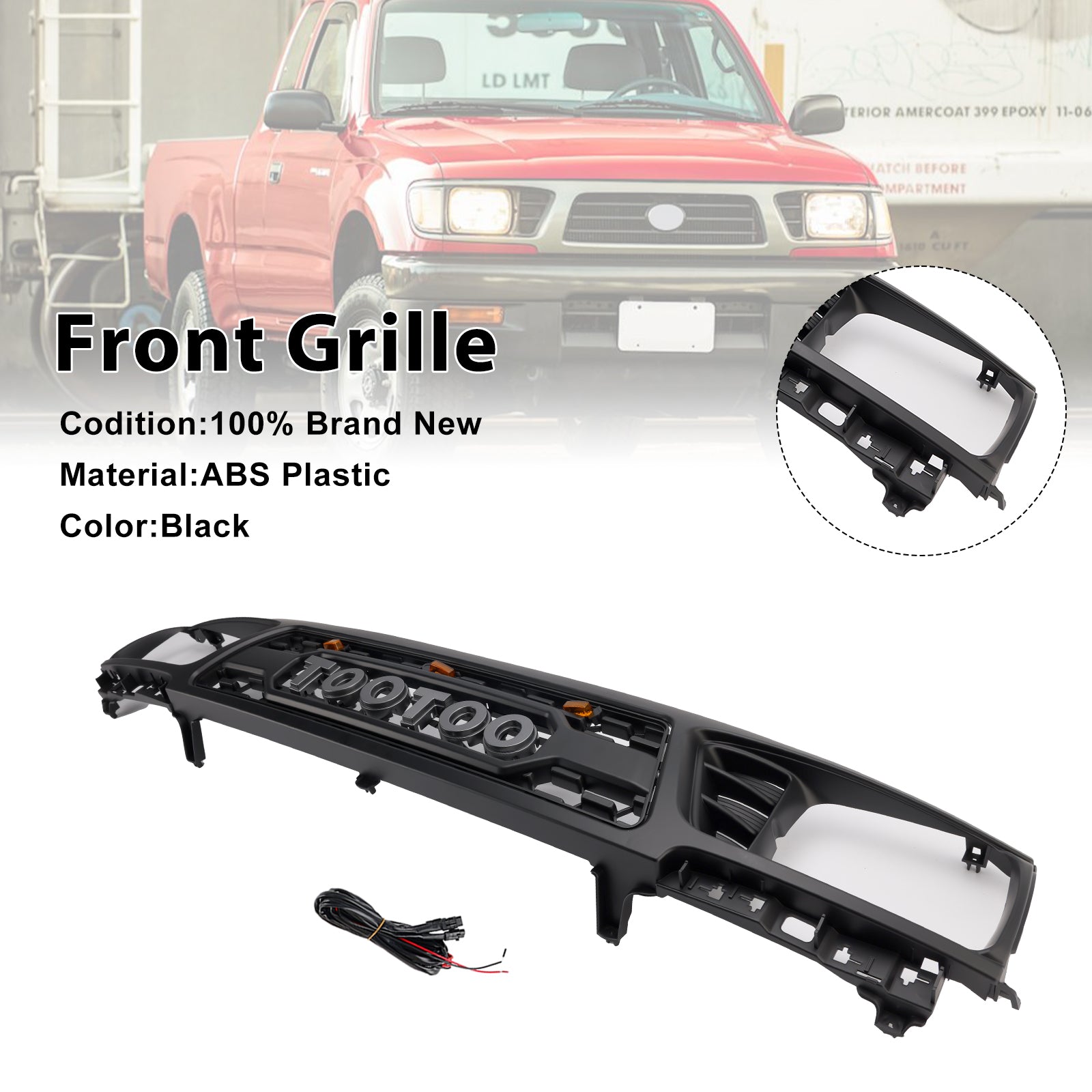 1995-1997 Toyota Tacoma TRD PRO Honeycomb Front Bumper Grill Grille