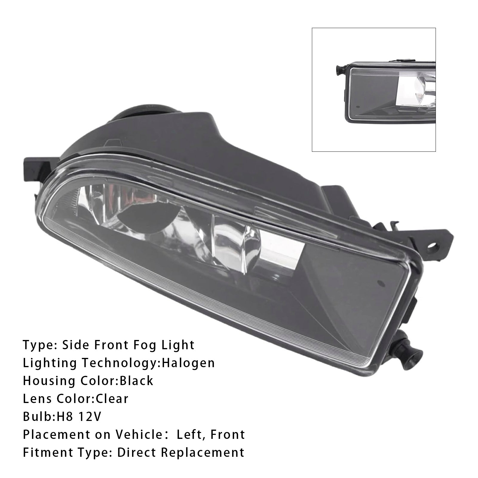 2012-2016 VW Beetle 1 Pcs Front Bumper Left Fog Light With Bulb 5C5941699A